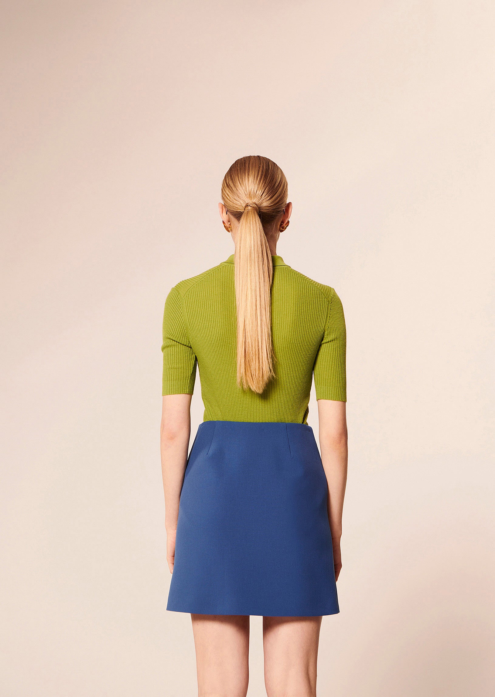 Jupe Jada bleue en toile double Faume - seconde main