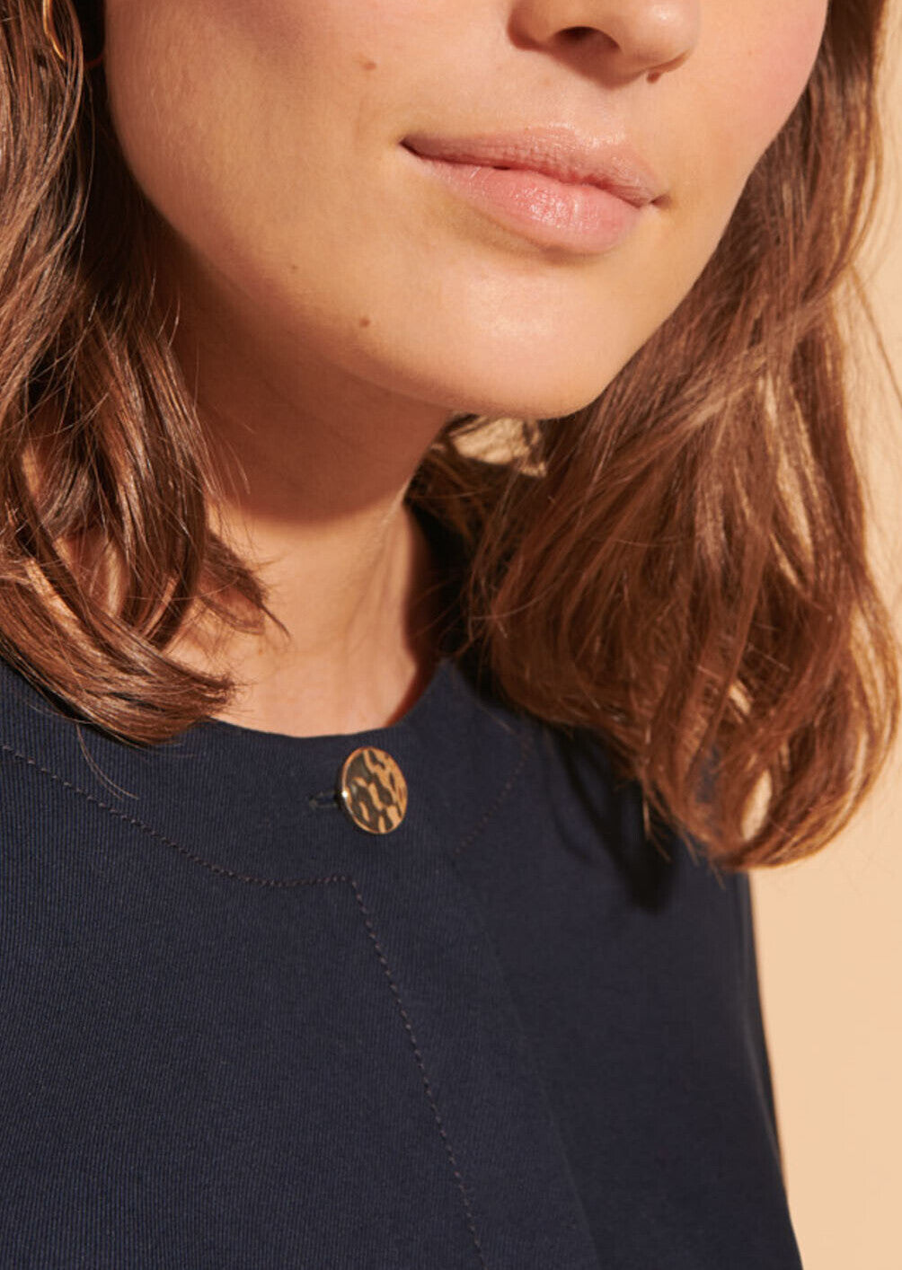 Robe Rima en coton twill marine Faume - seconde main