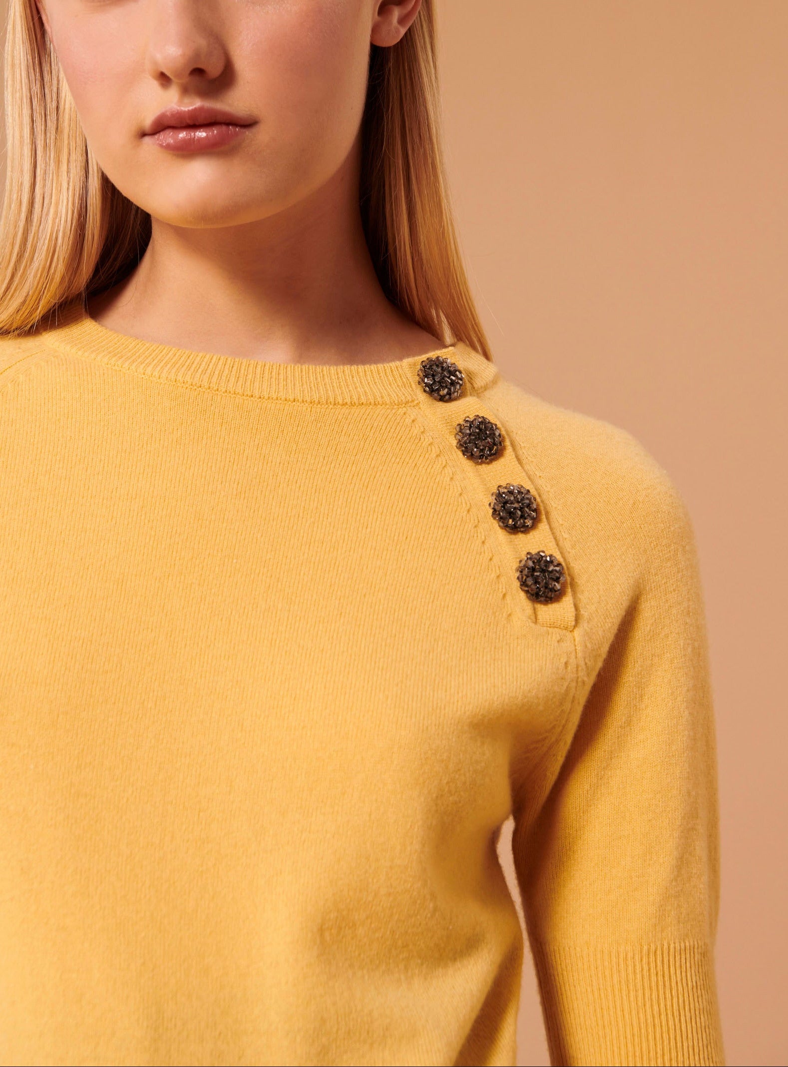 Pull Pastelle jaune en laine Faume - seconde main