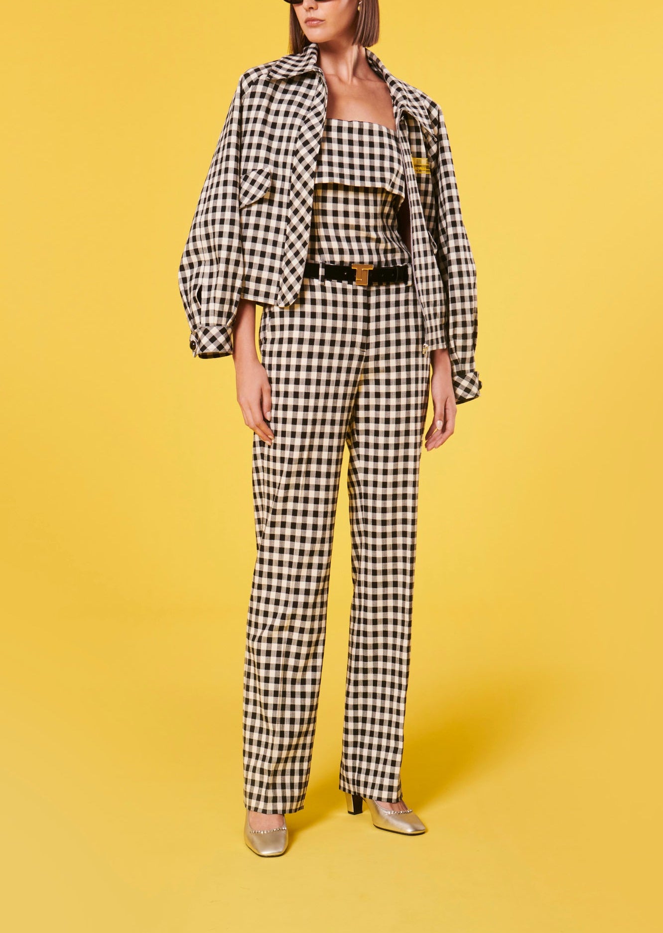 Pantalon Peter noir en vichy Faume - seconde main