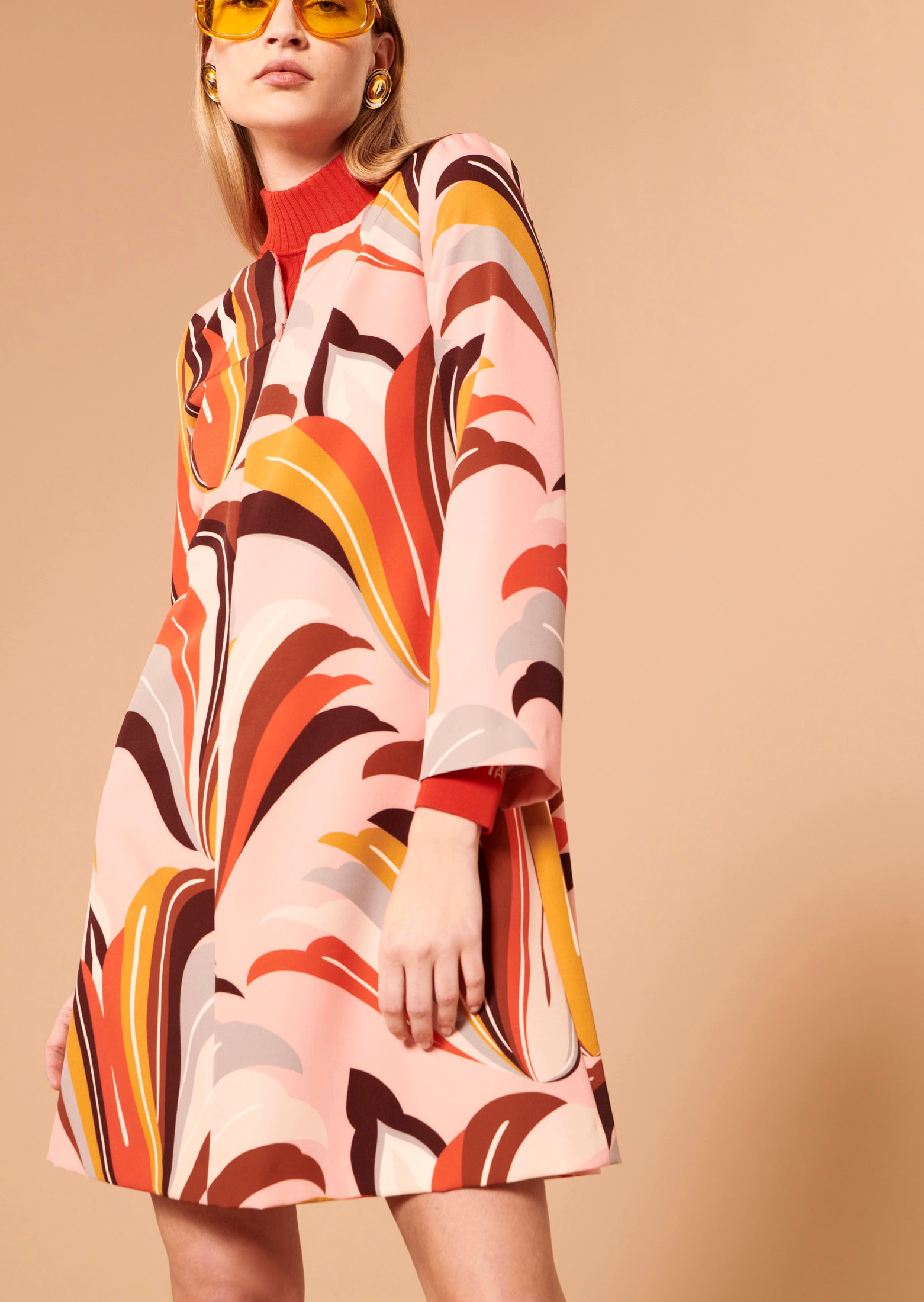 Robe Rosita marron imprimé graphique Faume - seconde main