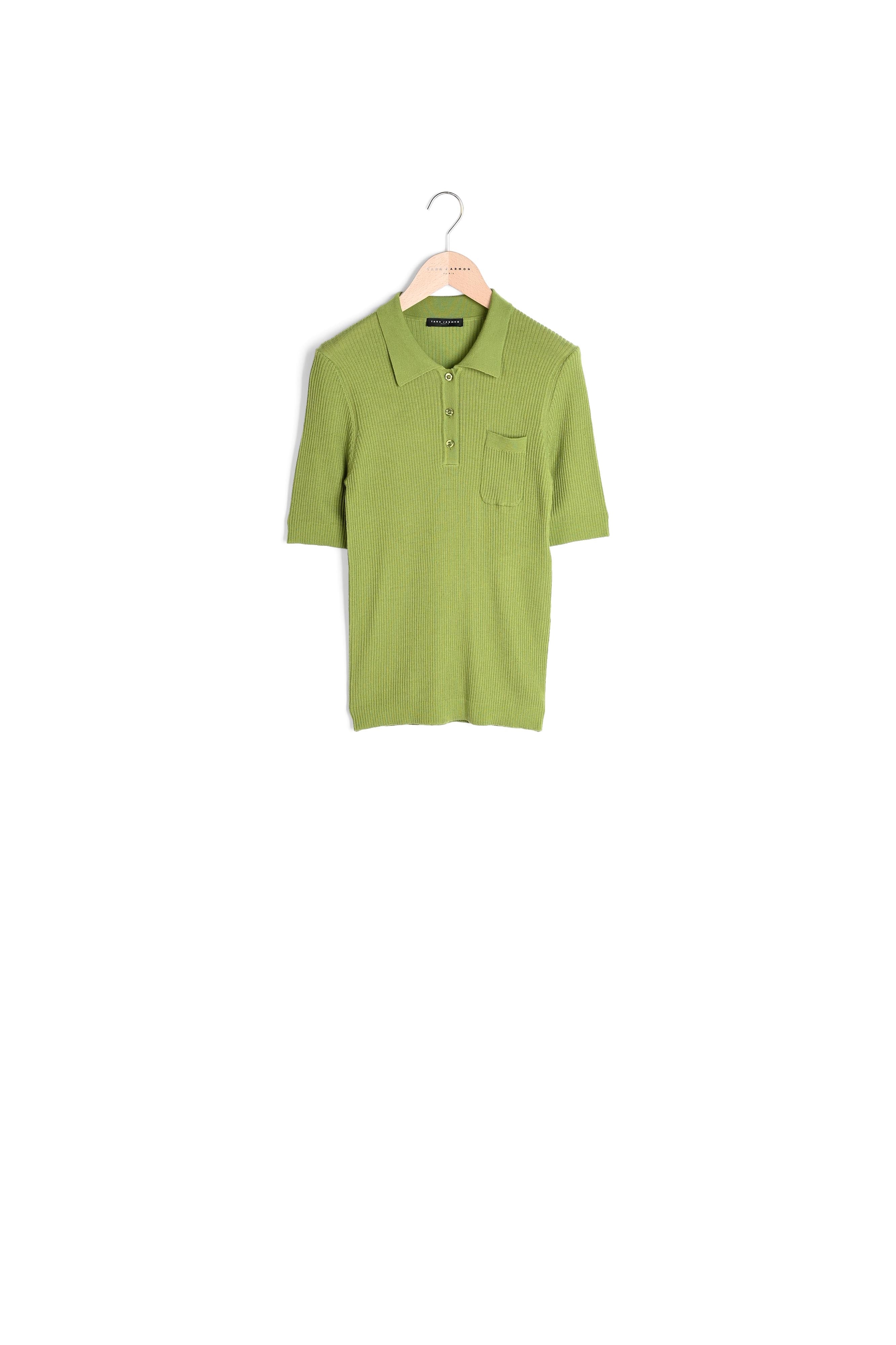 Pull Pam vert en laine merino Faume - seconde main