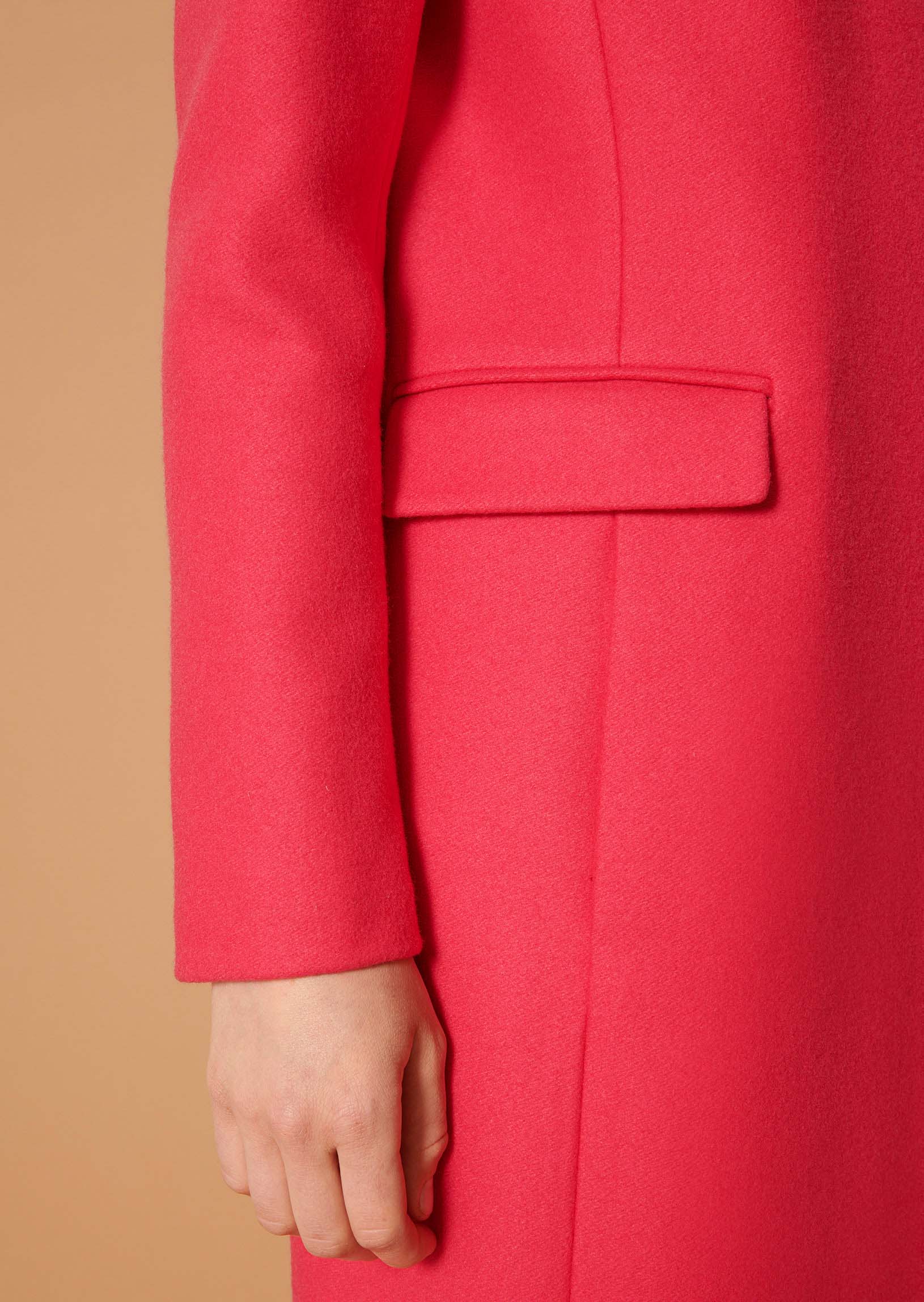 Manteau Marilyse rose en drap de laine Faume - seconde main