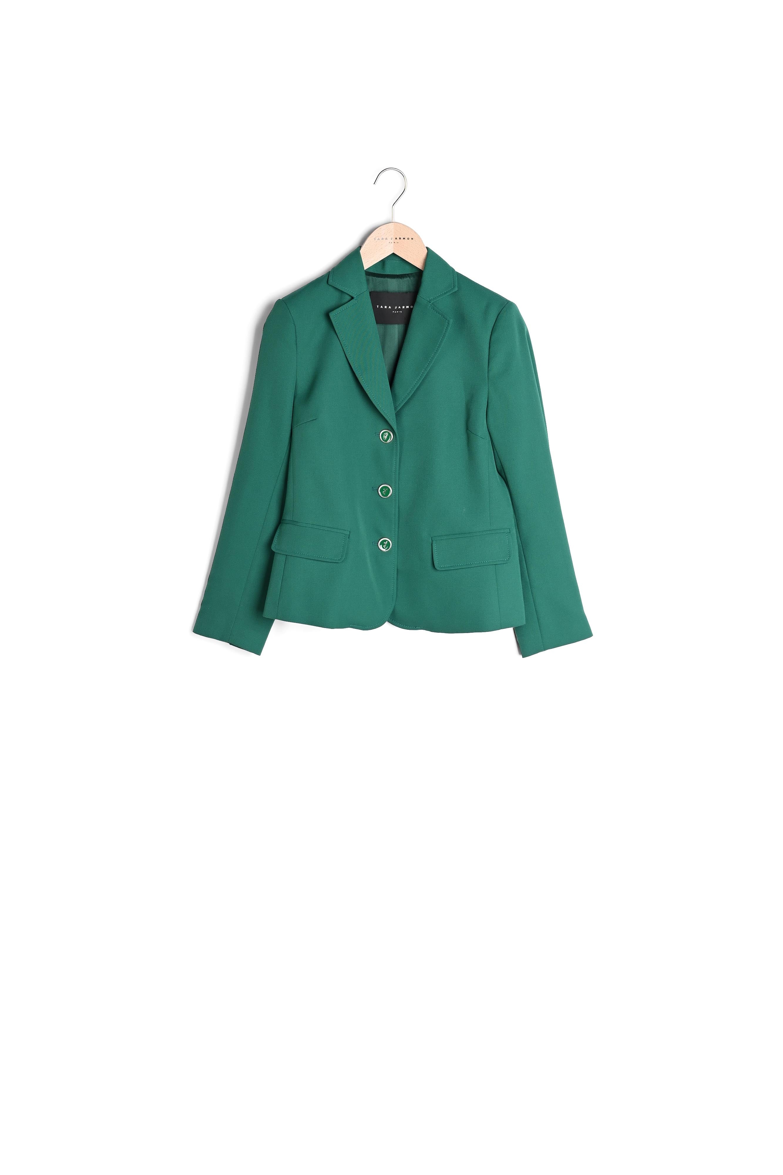 Veste Venitien verte en toile tailleur Faume - seconde main