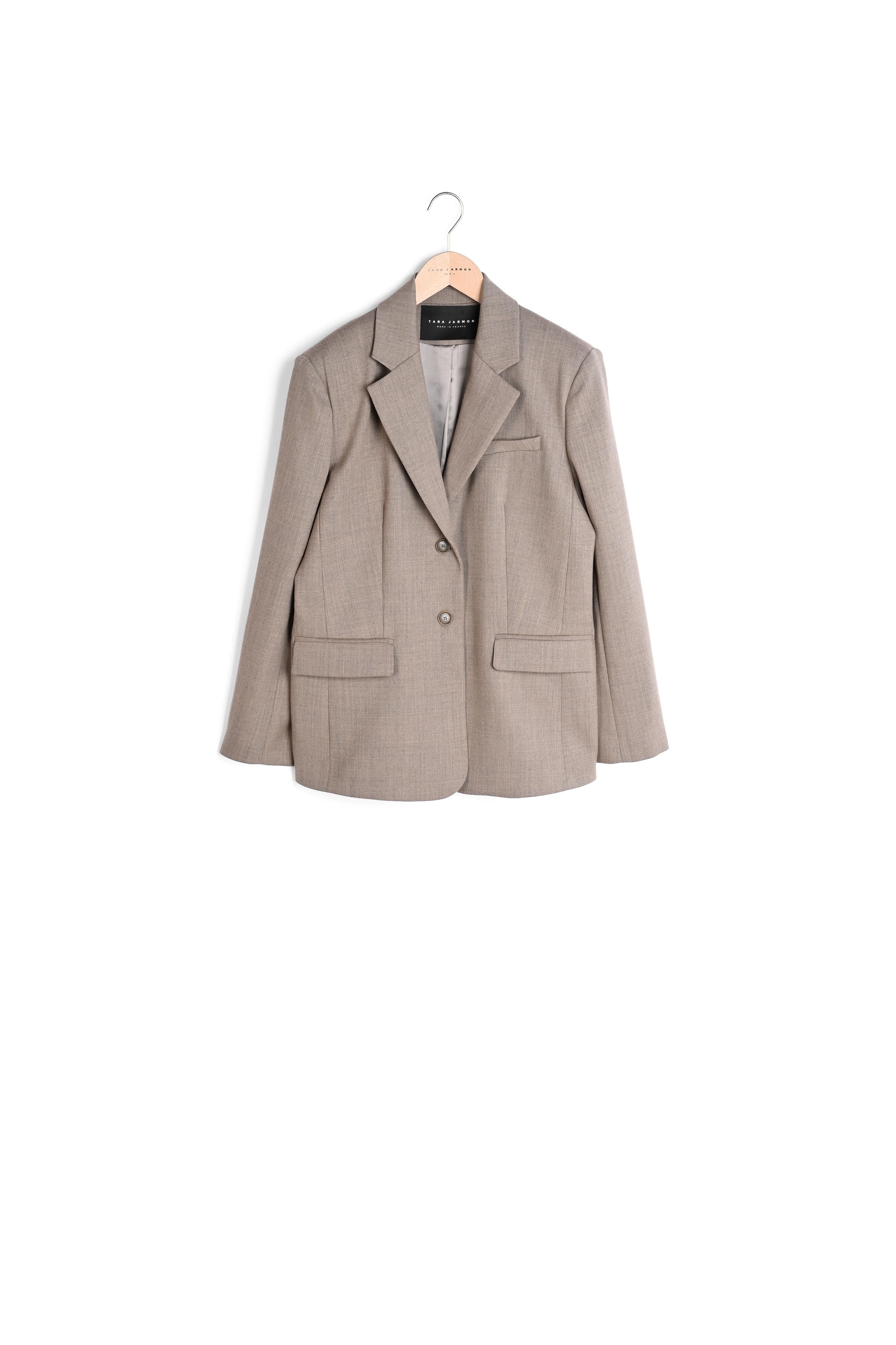 Veste Vasilie beige en flanelle Faume - seconde main