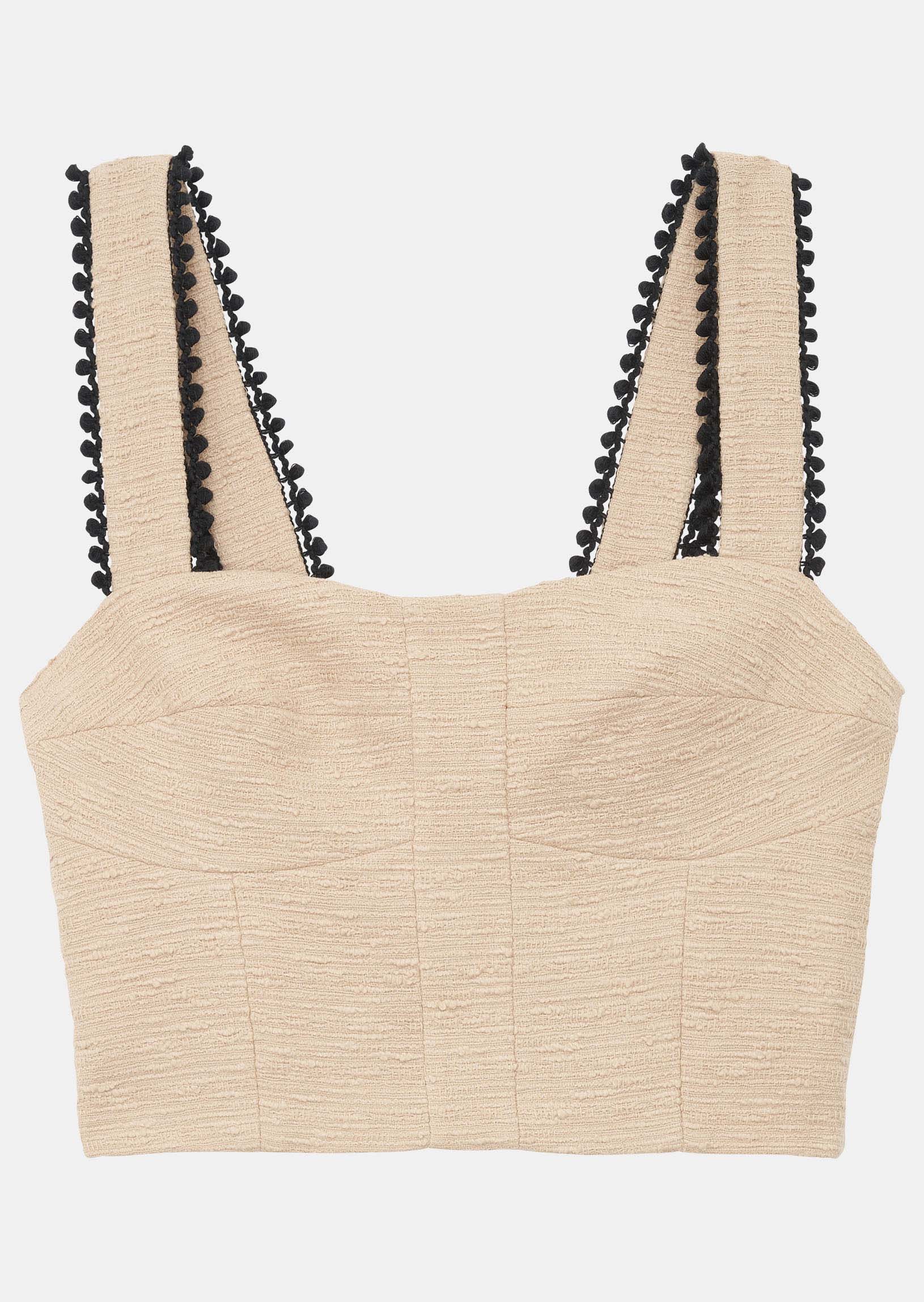 Top Tweed beige en tweed Faume - seconde main