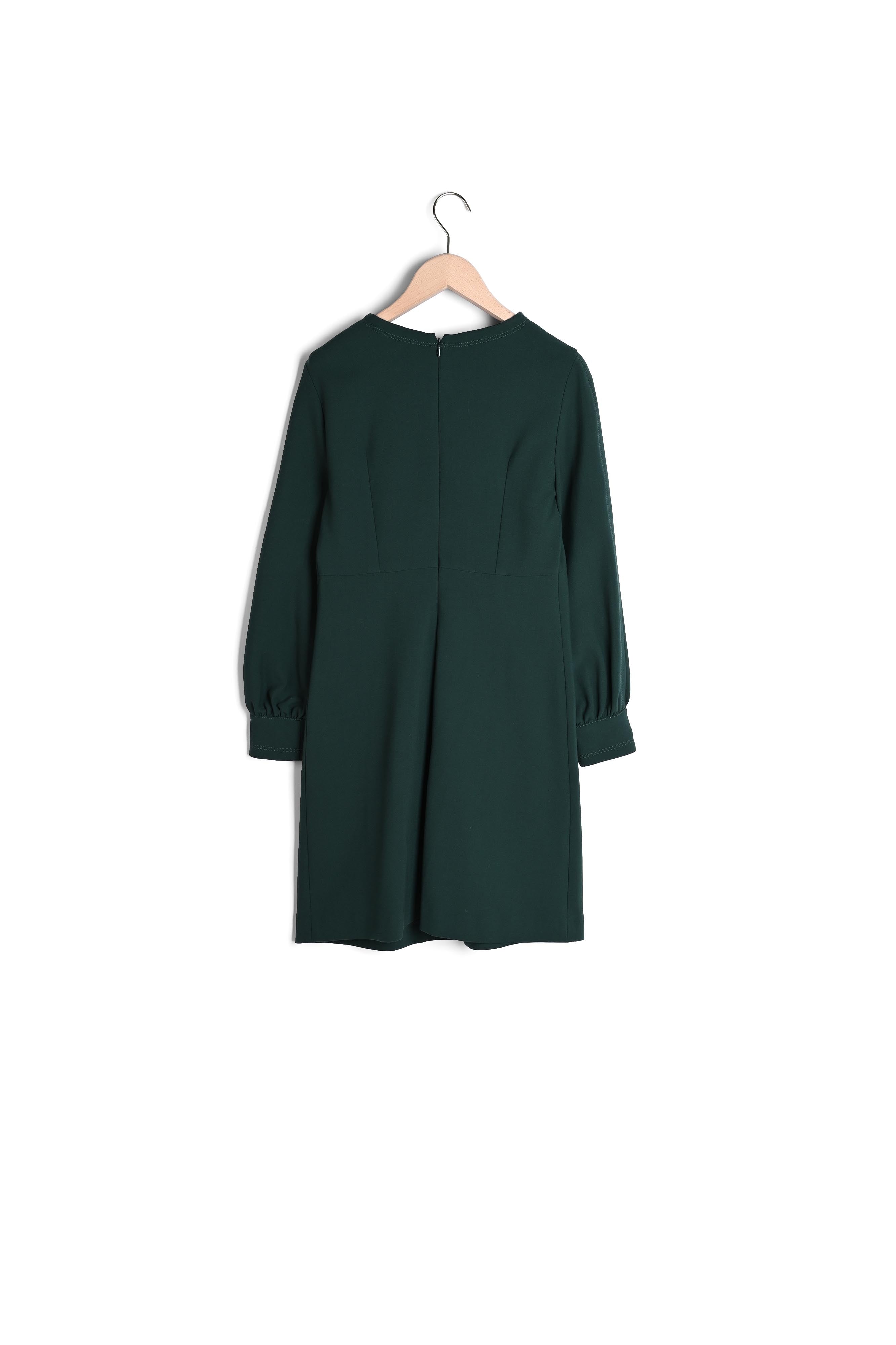 Robe courte vert bouteille en toile double Faume - seconde main