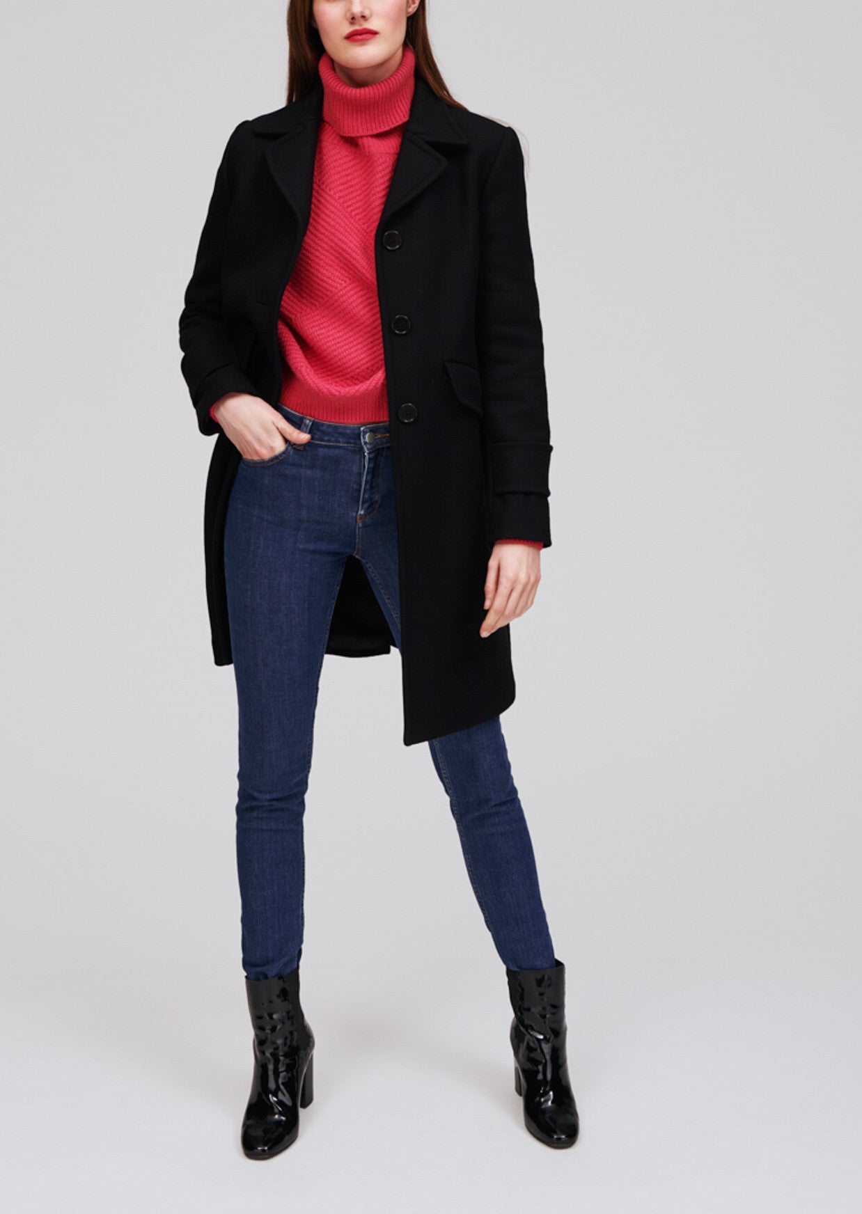 Manteau noir Faume - seconde main