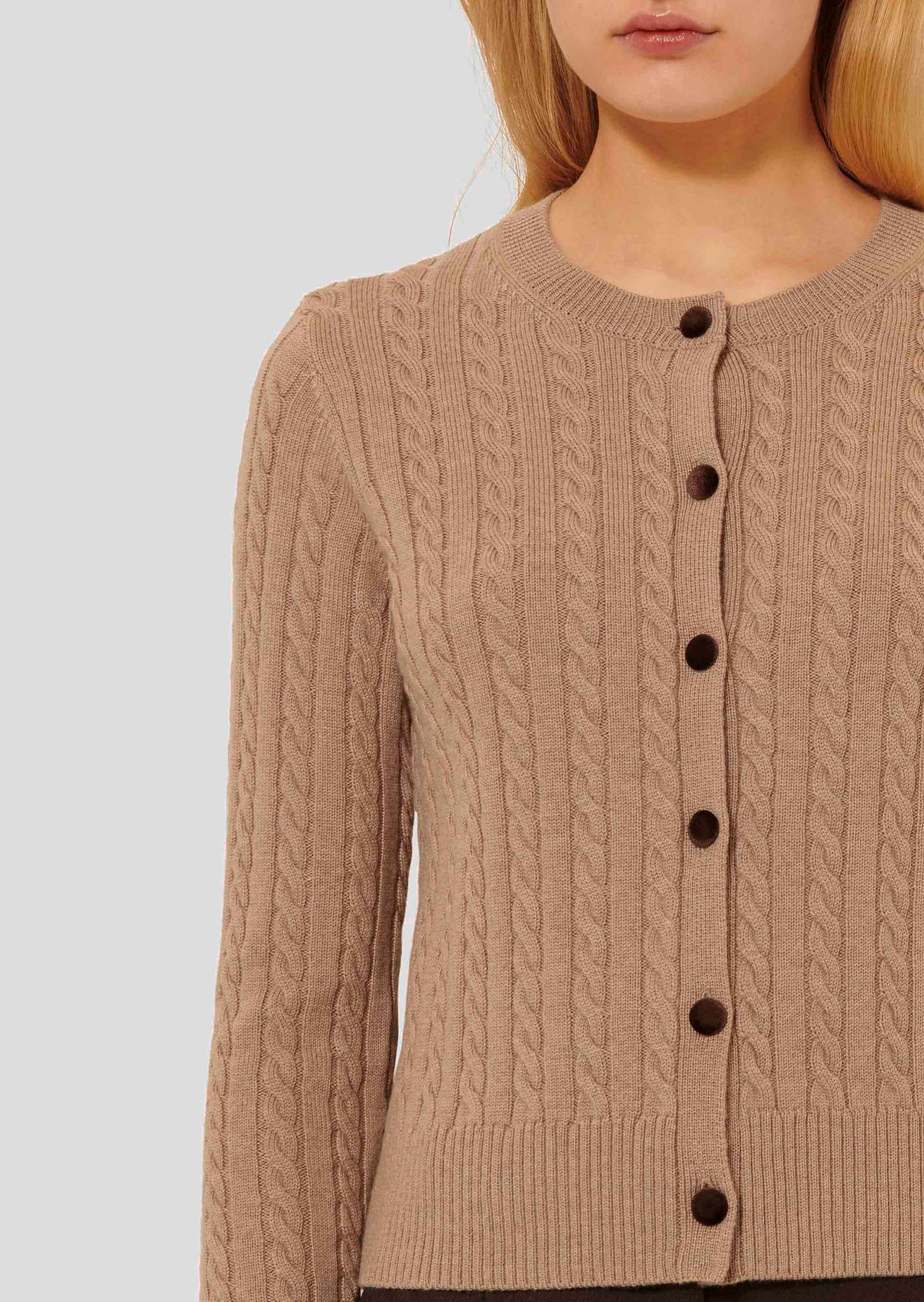 Cardigan marron en laine merinos Gaspard Faume - seconde main