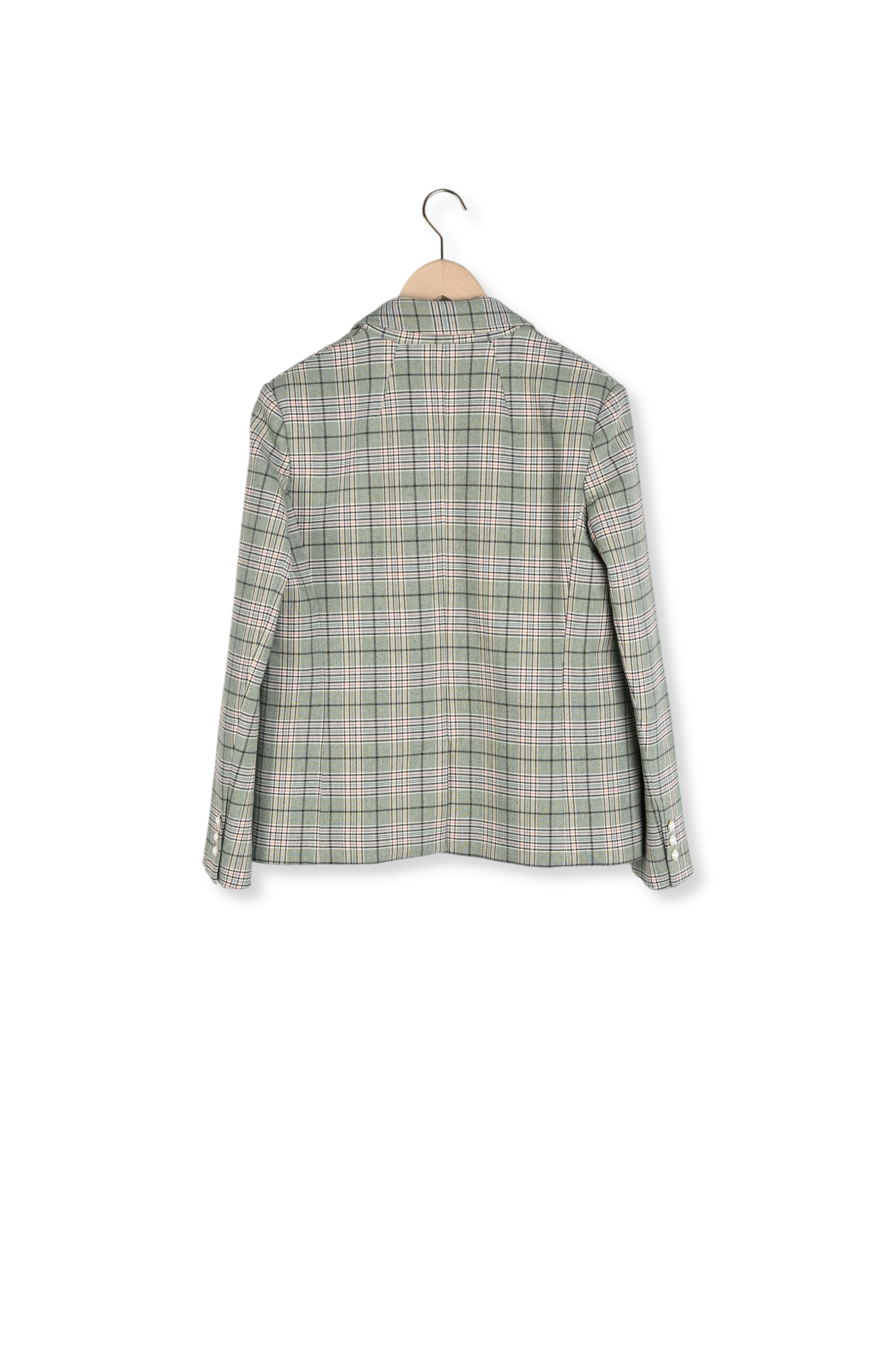 Veste verte en tartan Valy Faume - seconde main