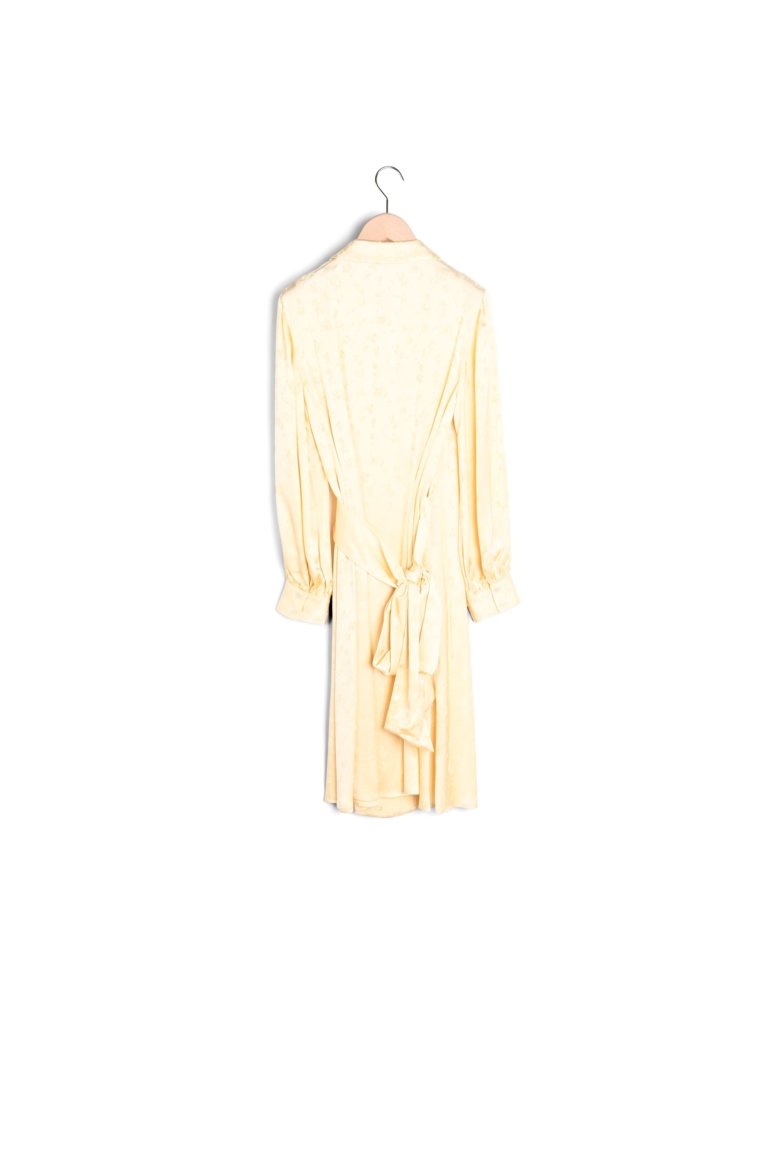 Robe Roselita en jacquard fleuri vanille Faume - seconde main