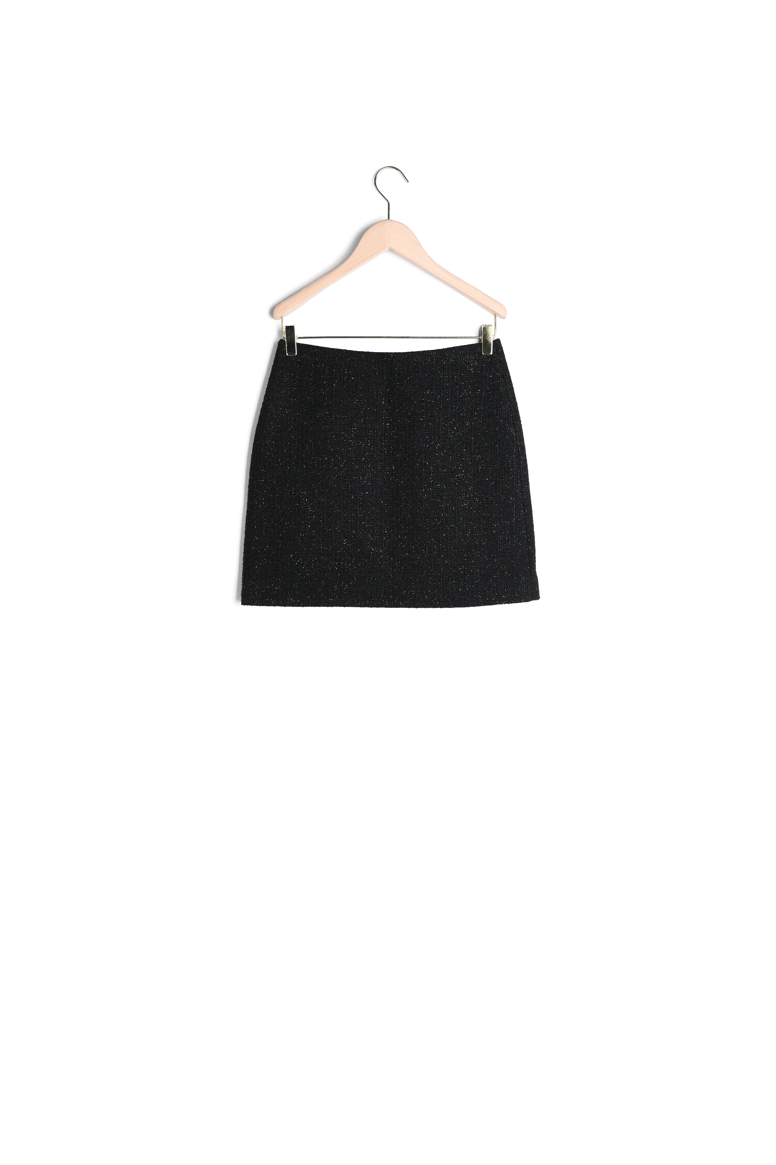 Mini jupe Jiani en tweed lurex noire Faume - seconde main