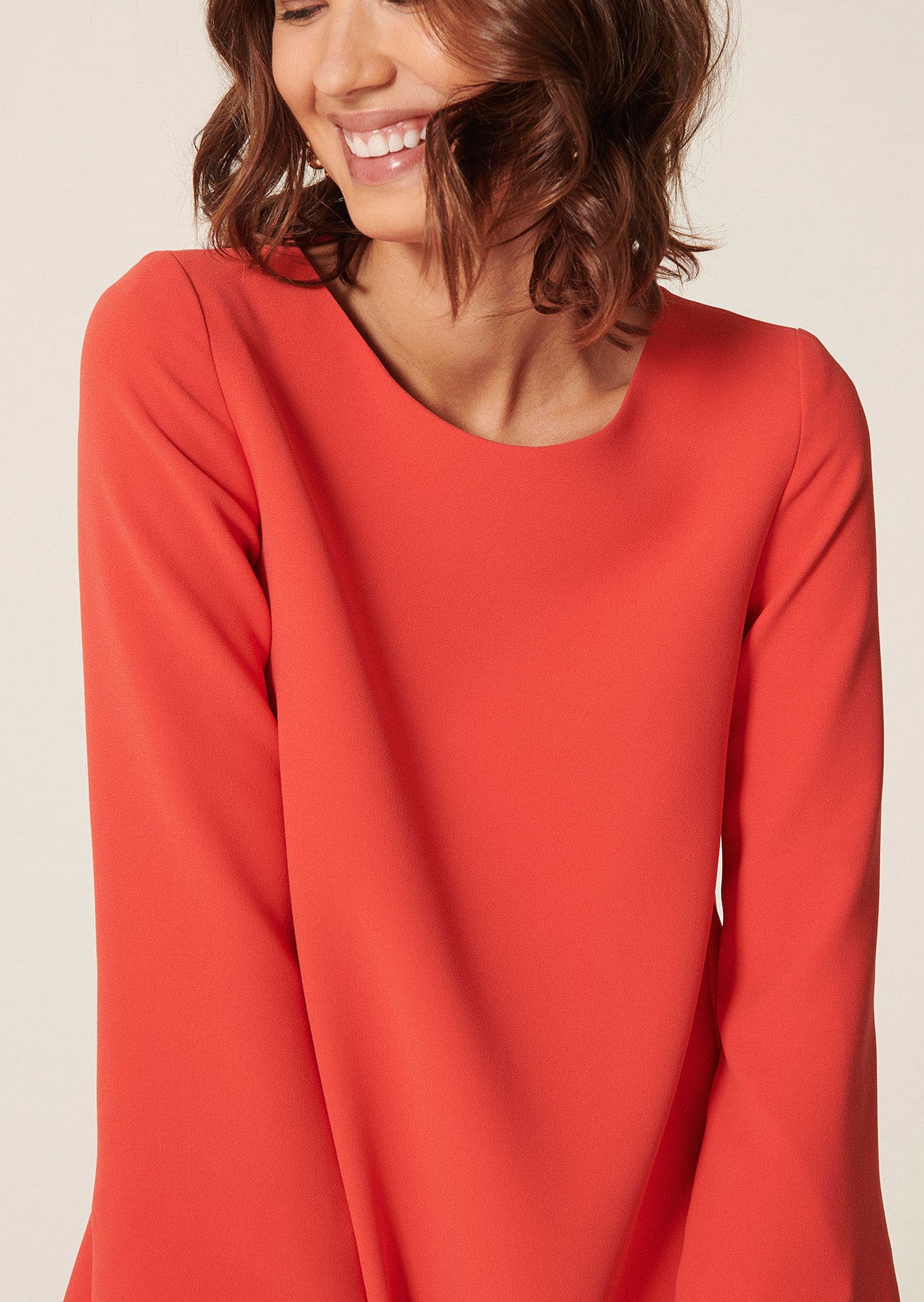 Robe Ruoda rouge en crêpe Faume - seconde main