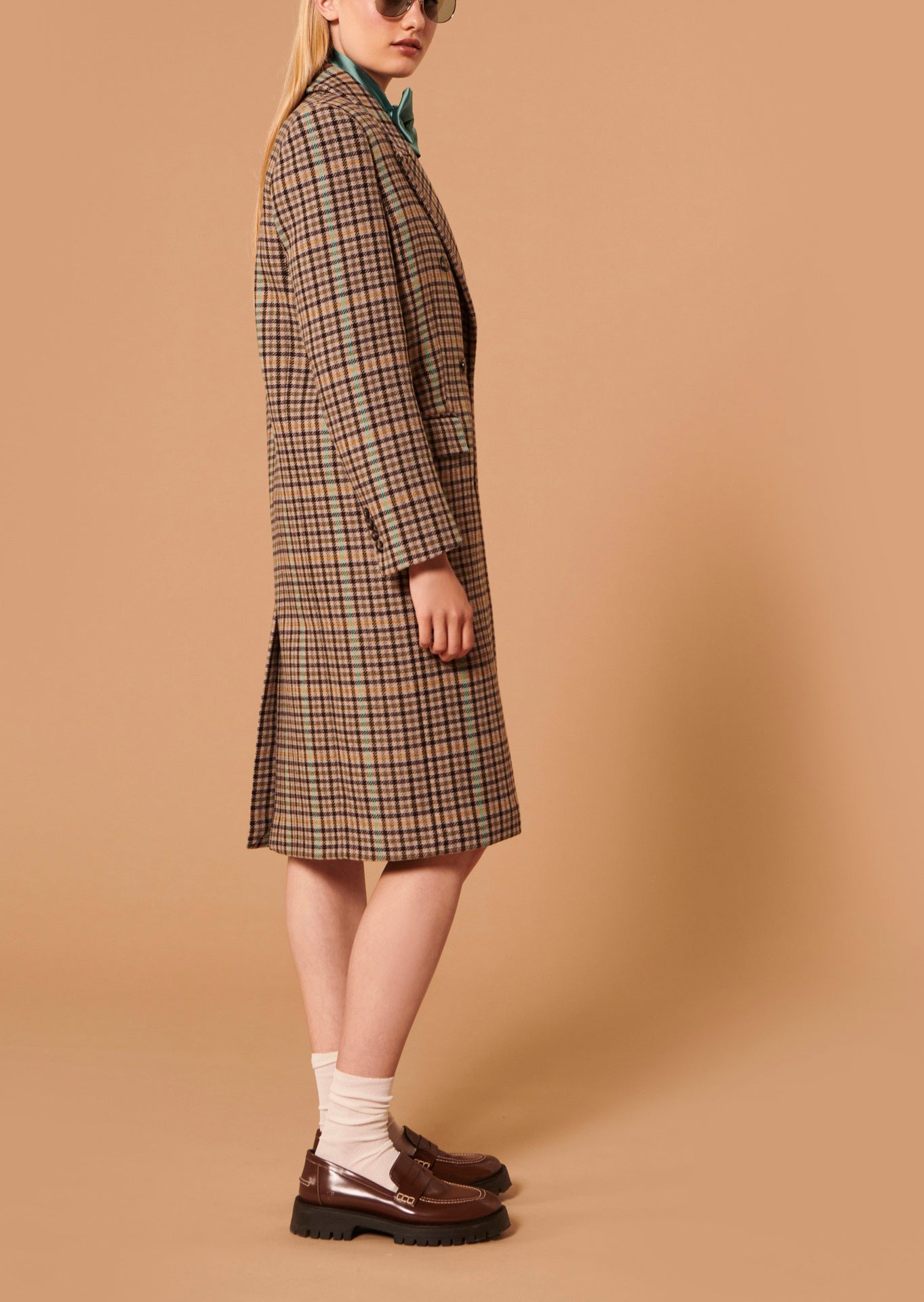 Manteau Marcus gris en tartan Faume - seconde main