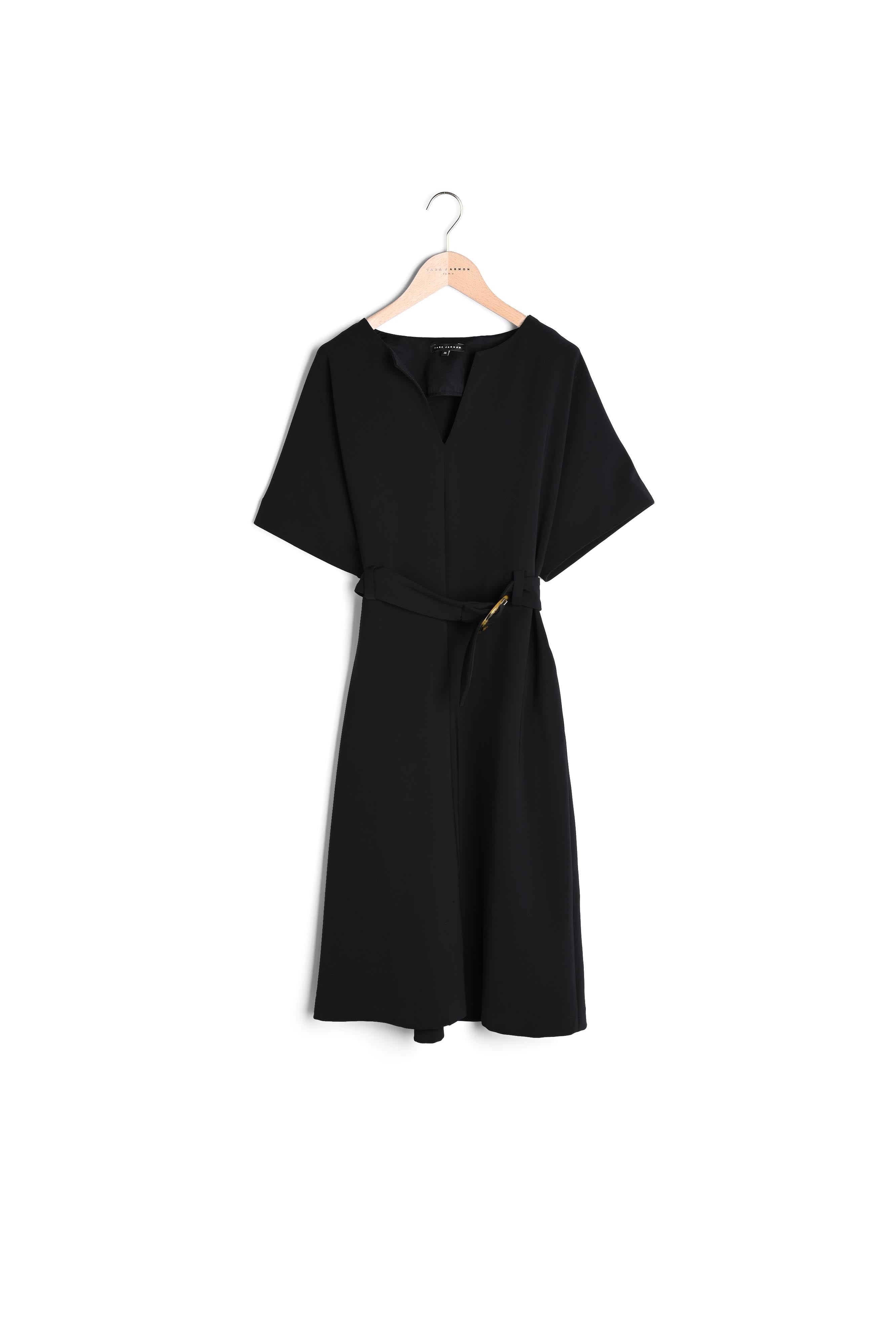 Robe noire mi-longue Faume - seconde main