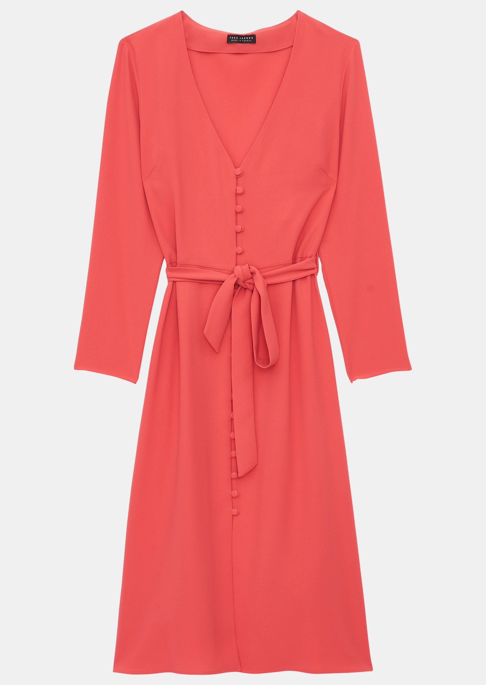 Robe Raynel framboise en crêpe Faume - seconde main