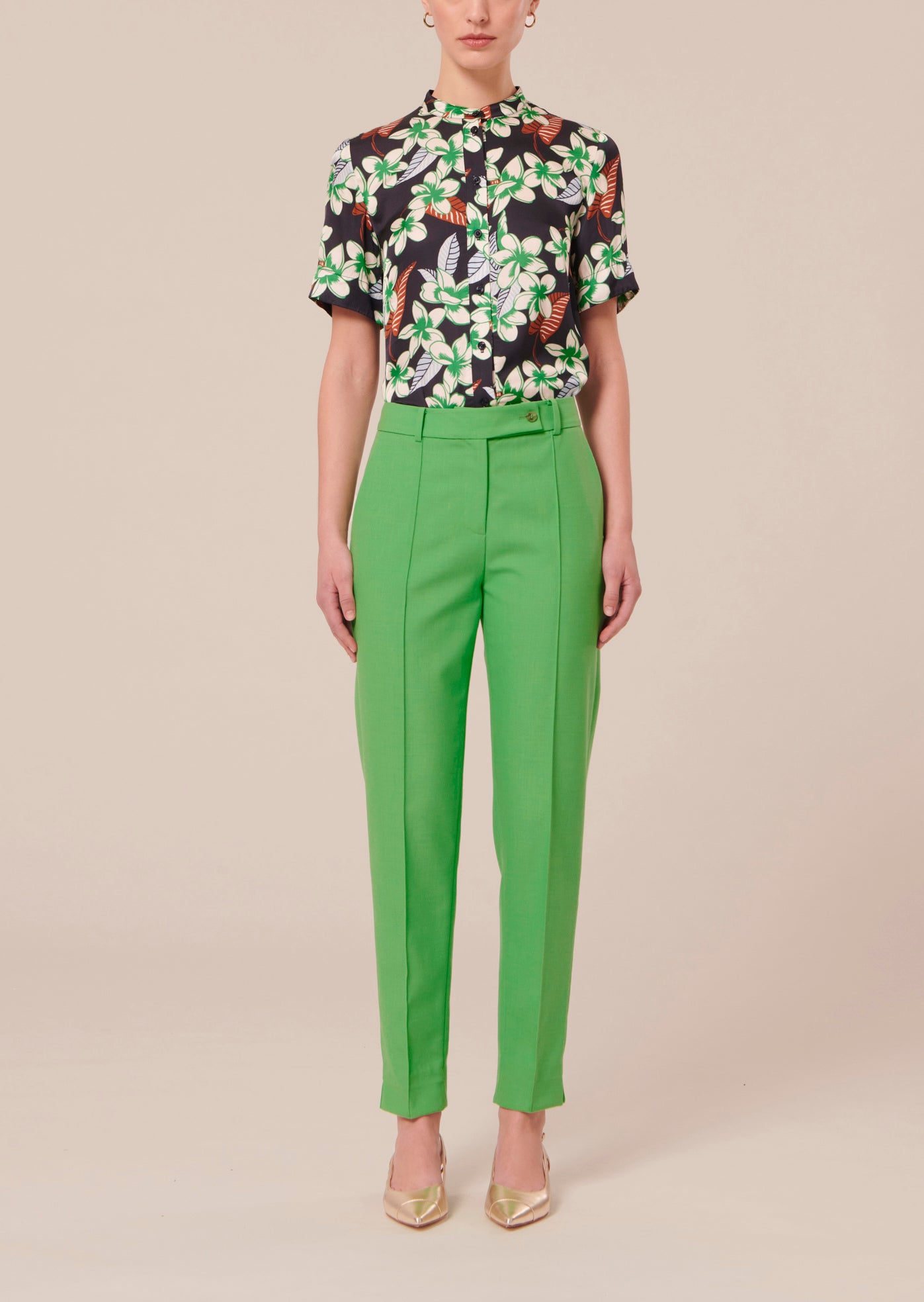 Pantalon Pascal vert en laine froide Faume - seconde main