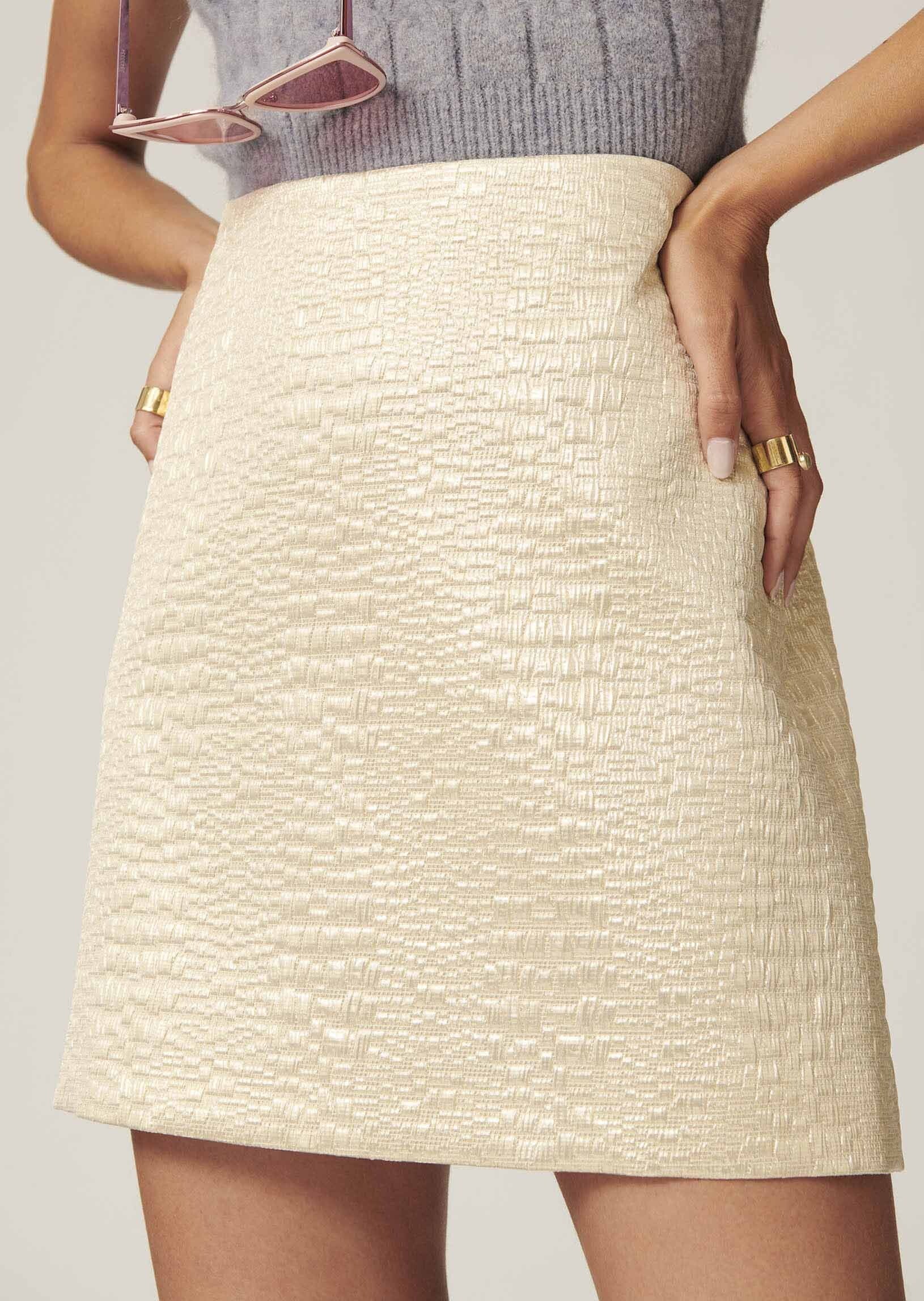 Jupe Jude or jacquard lurex Faume - seconde main