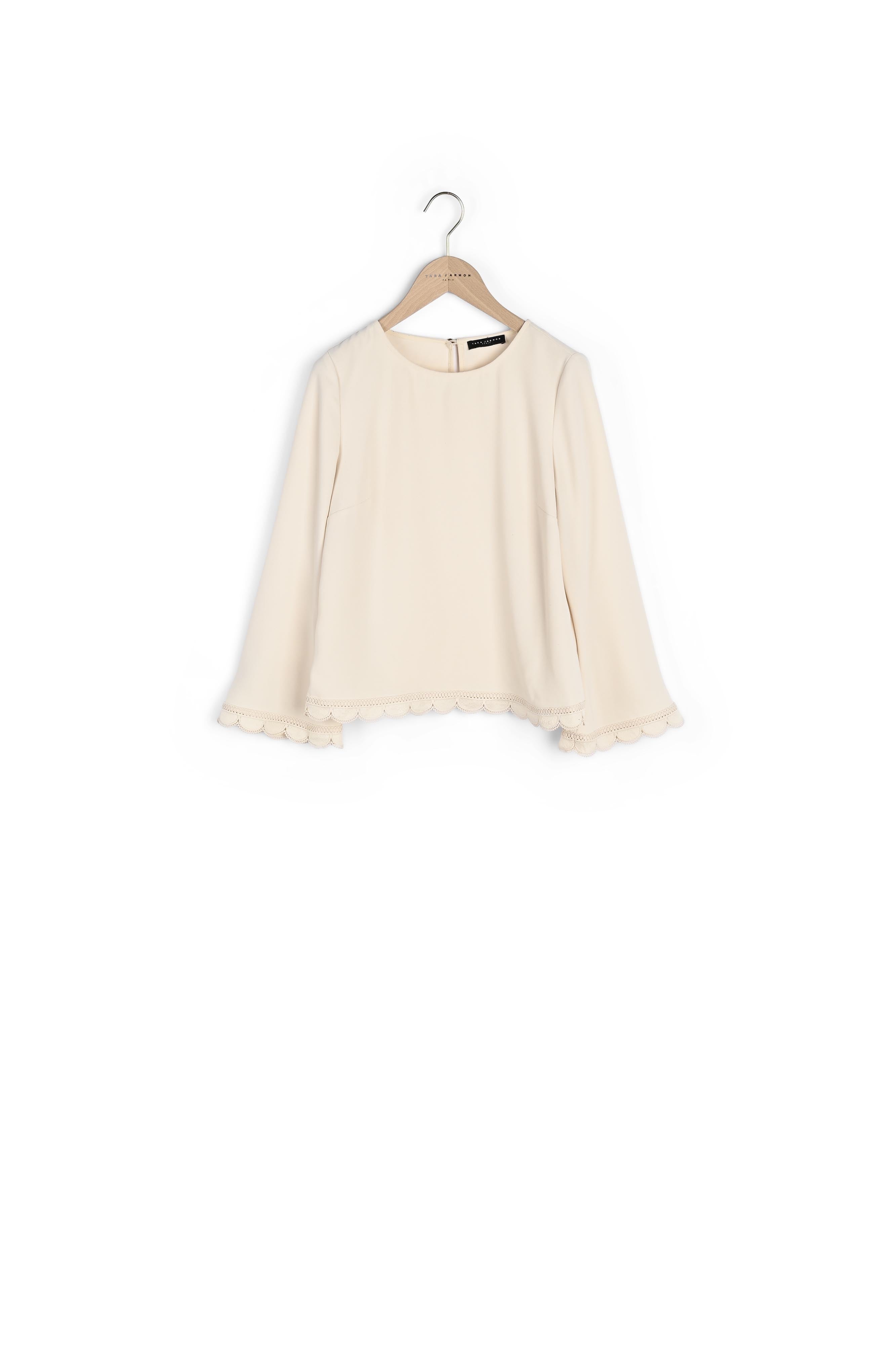 Top Teddy écrue en crêpe Faume - seconde main