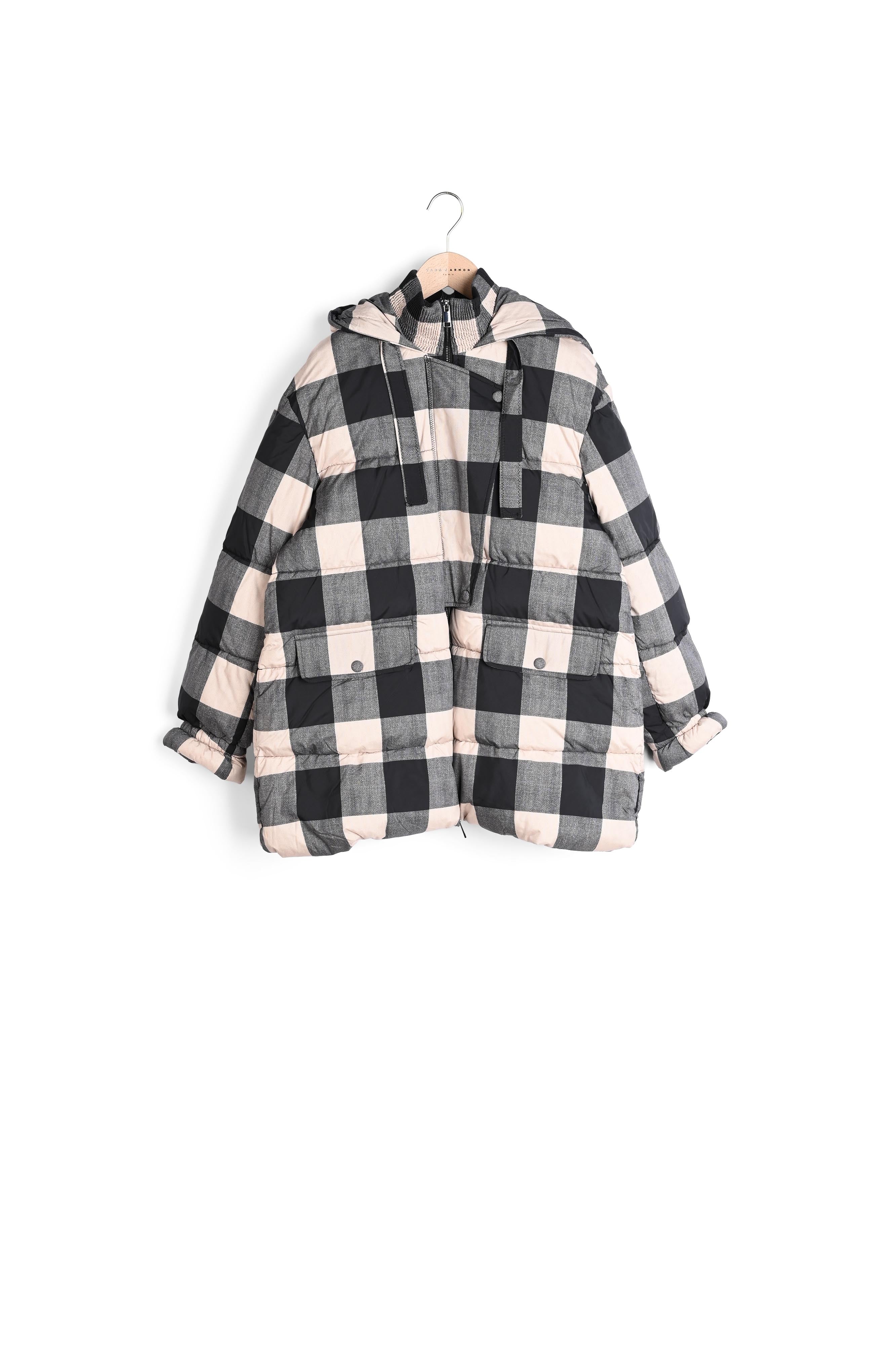 Doudoune Daphne noire en vichy matelassée Faume - seconde main