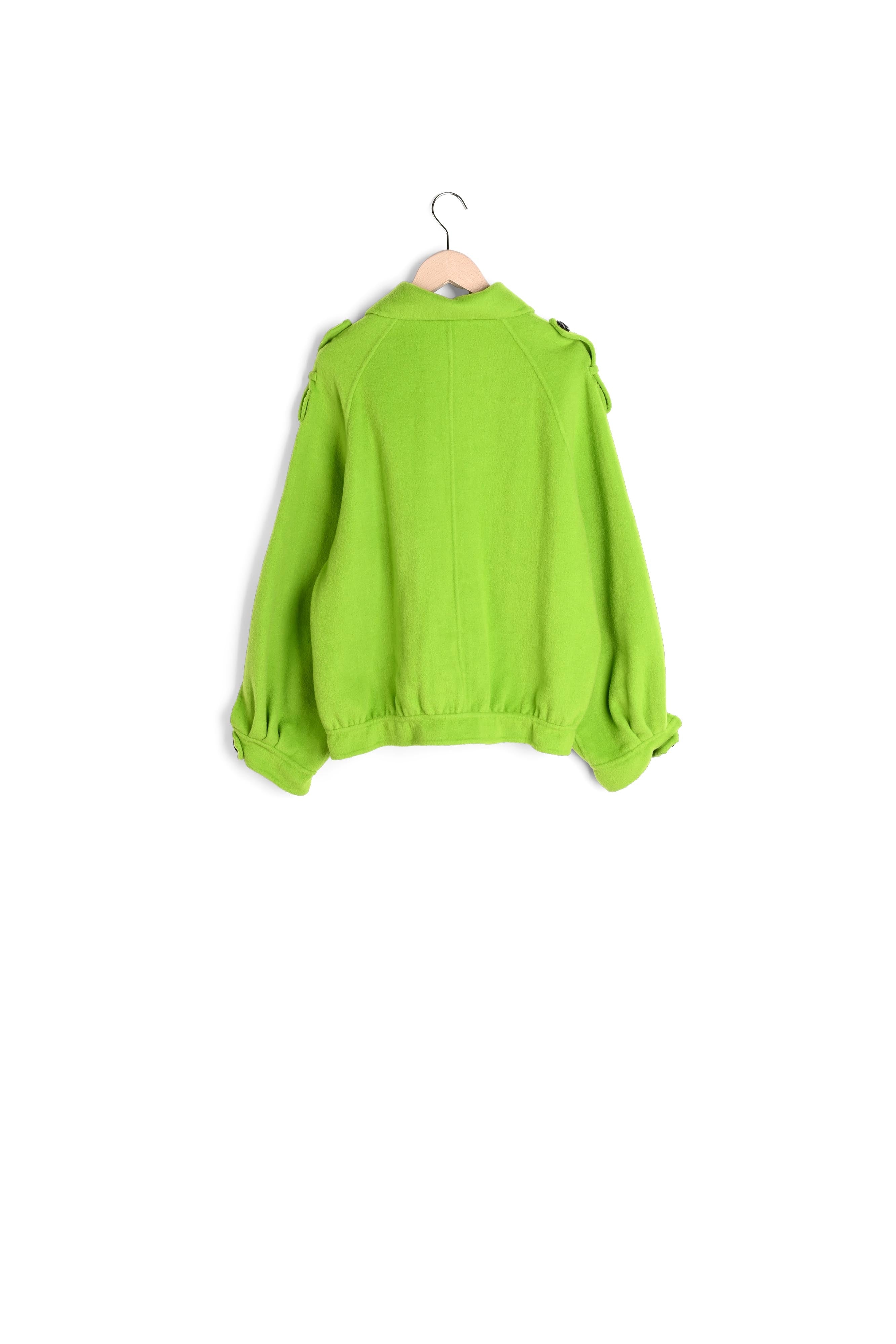 Blouson Betty vert en laine double face Faume - seconde main