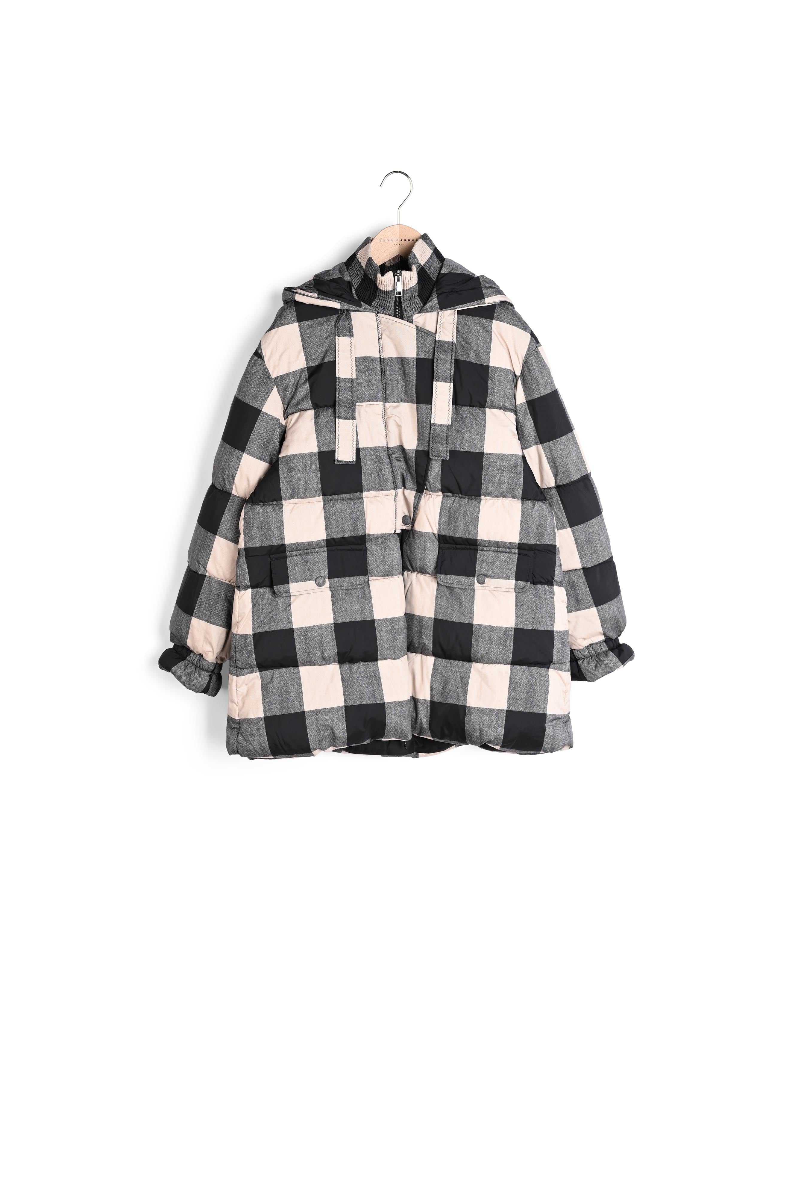 Doudoune Daphne noire en vichy matelassée Faume - seconde main