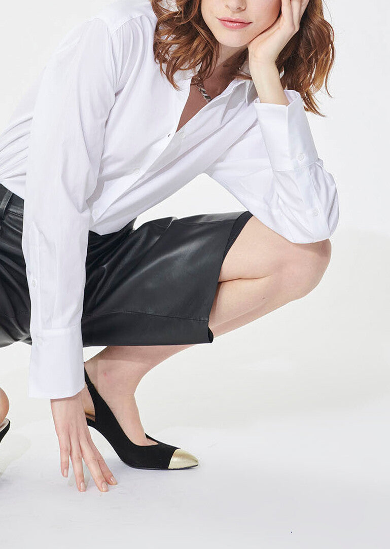 Chemise Carrie blanche en popeline de coton Faume - seconde main