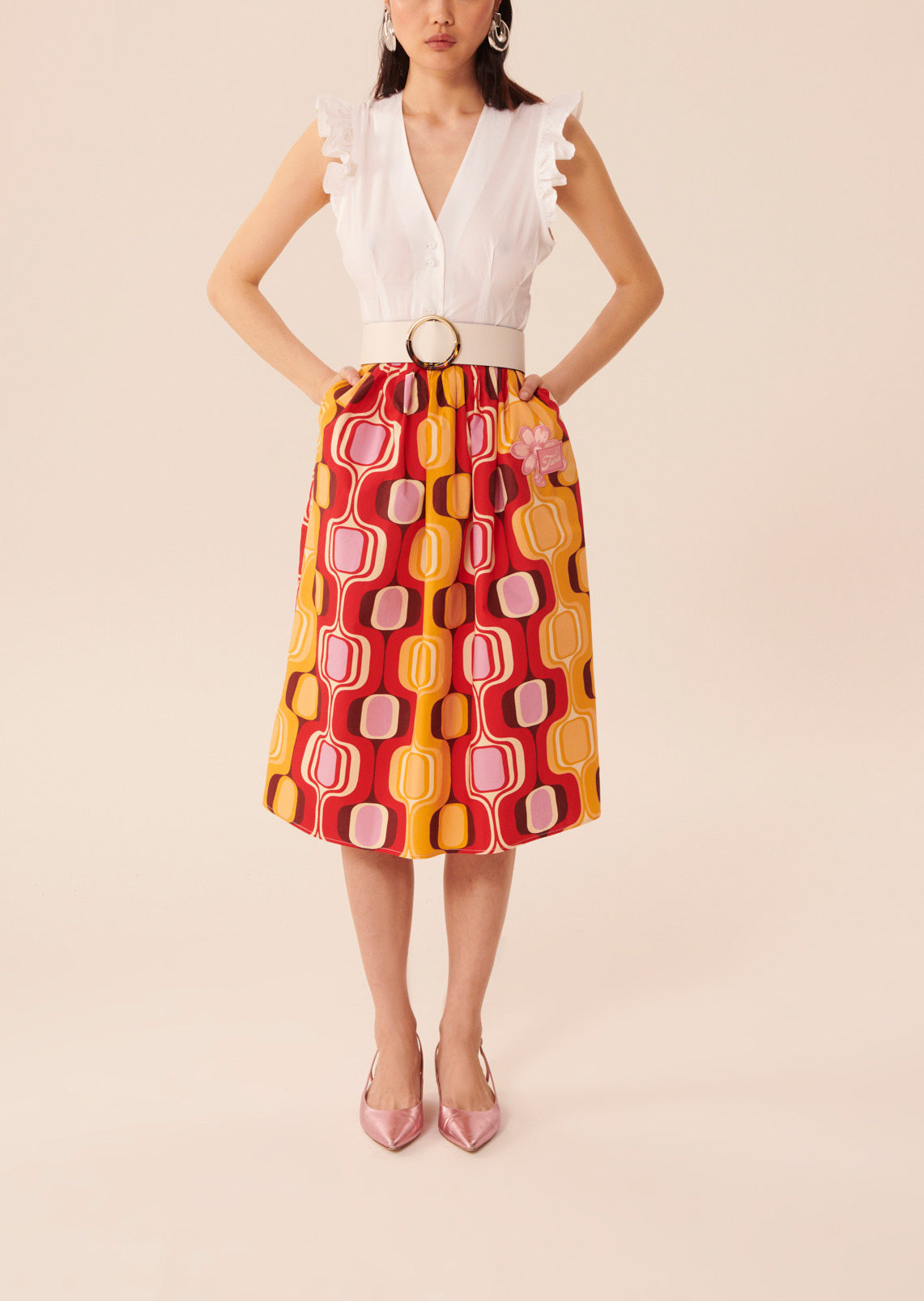 Top Taio blanc en popeline Faume - seconde main