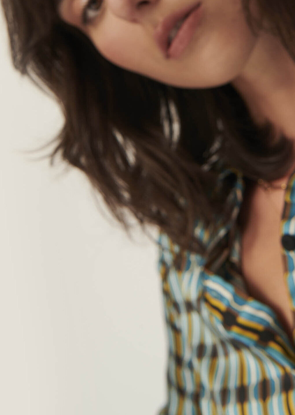 Chemise Caliette bleue imprimé cravate Faume - seconde main