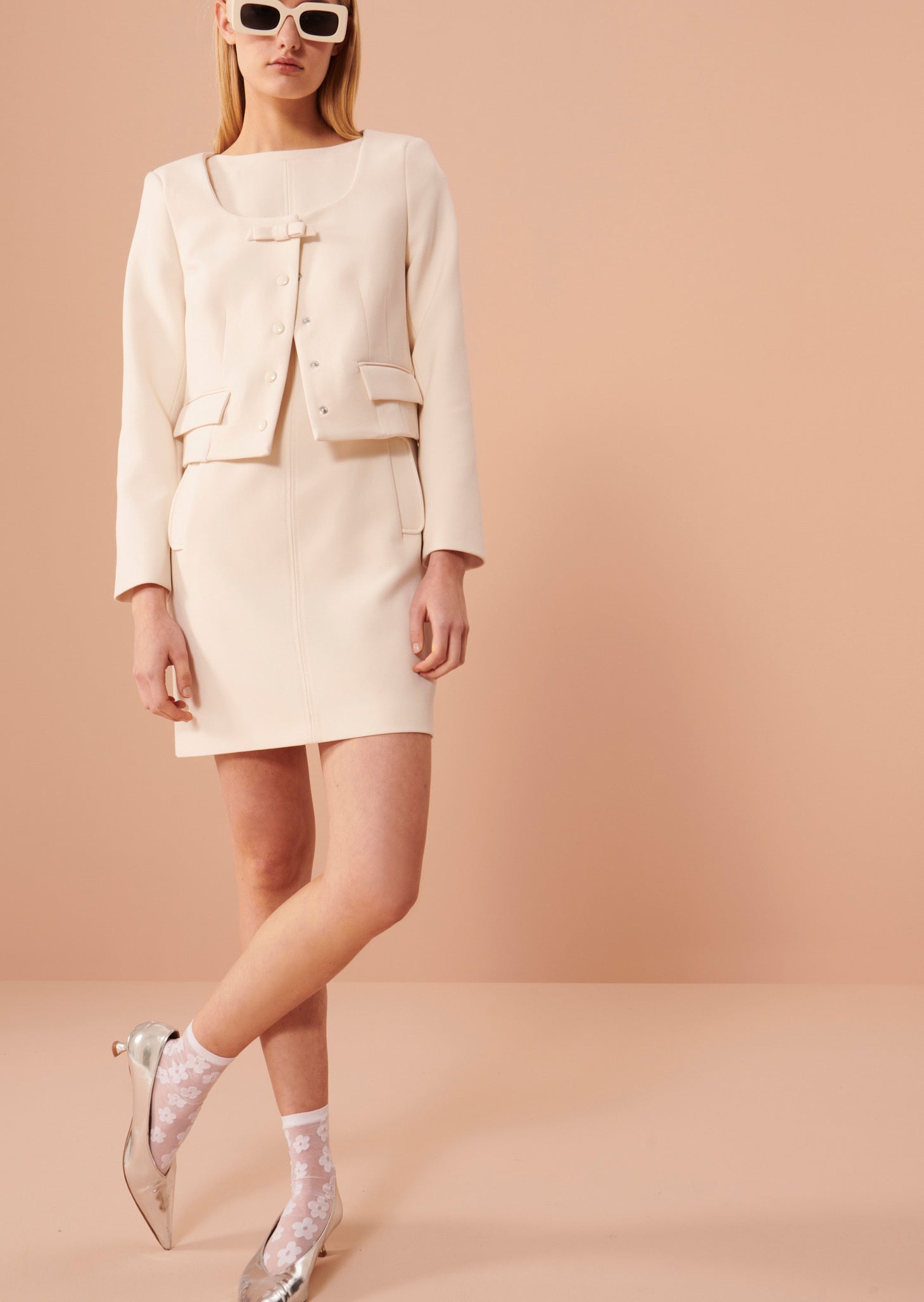 Veste Vernis écrue en toile double Faume - seconde main