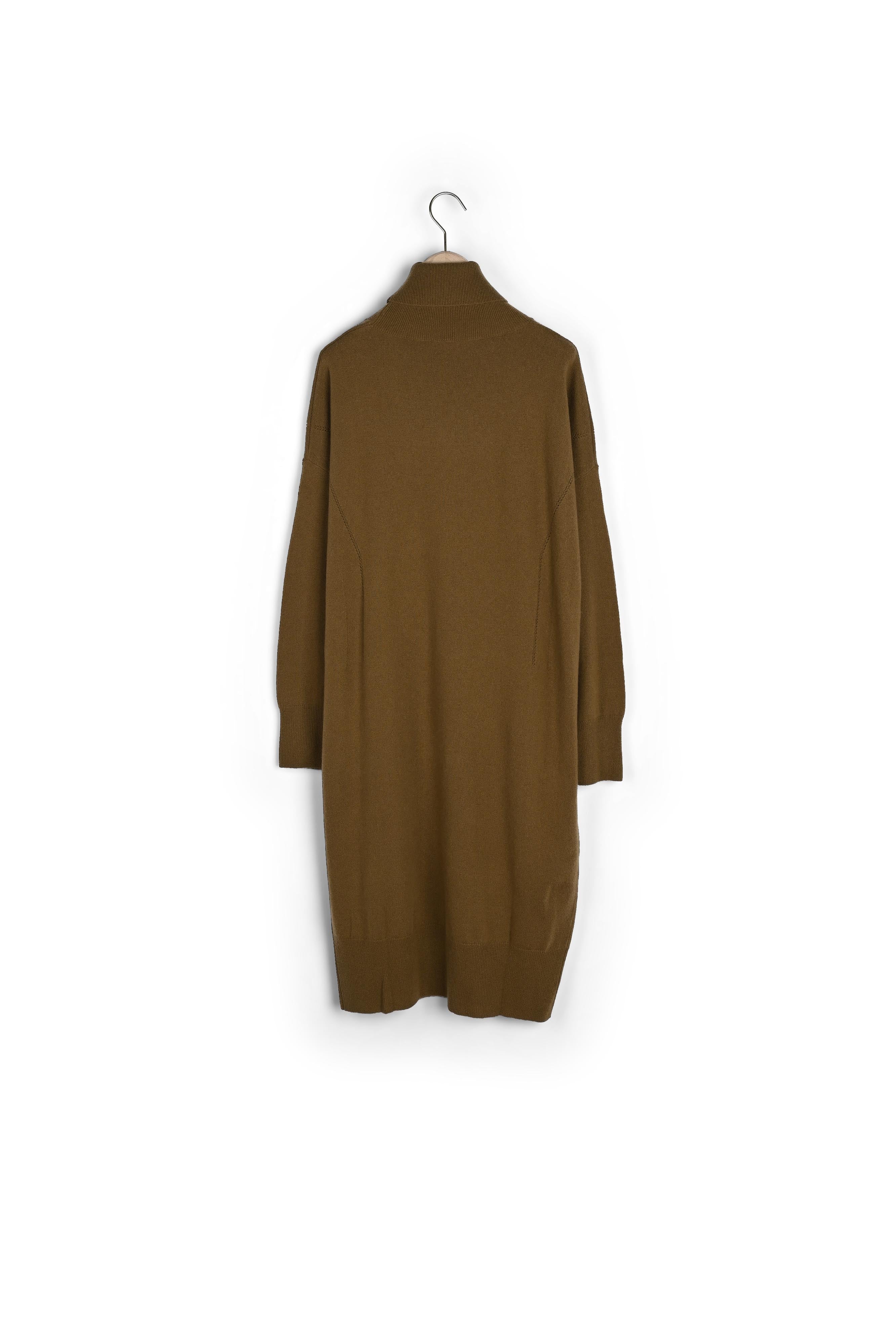 Robe pull Rybbi bronze en merinos et cachemire Faume - seconde main