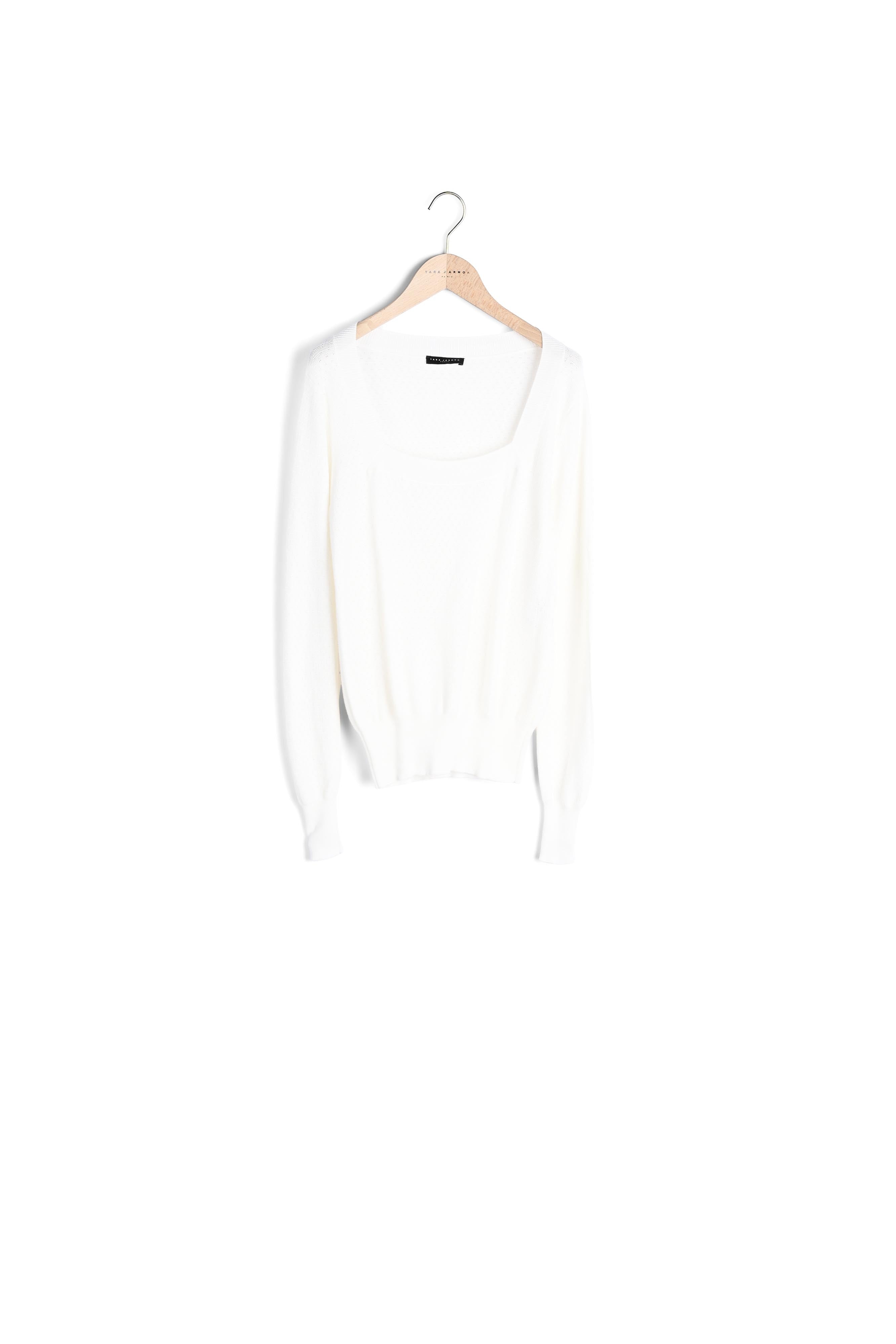 Pull Papillon blanc en coton extrafin Faume - seconde main