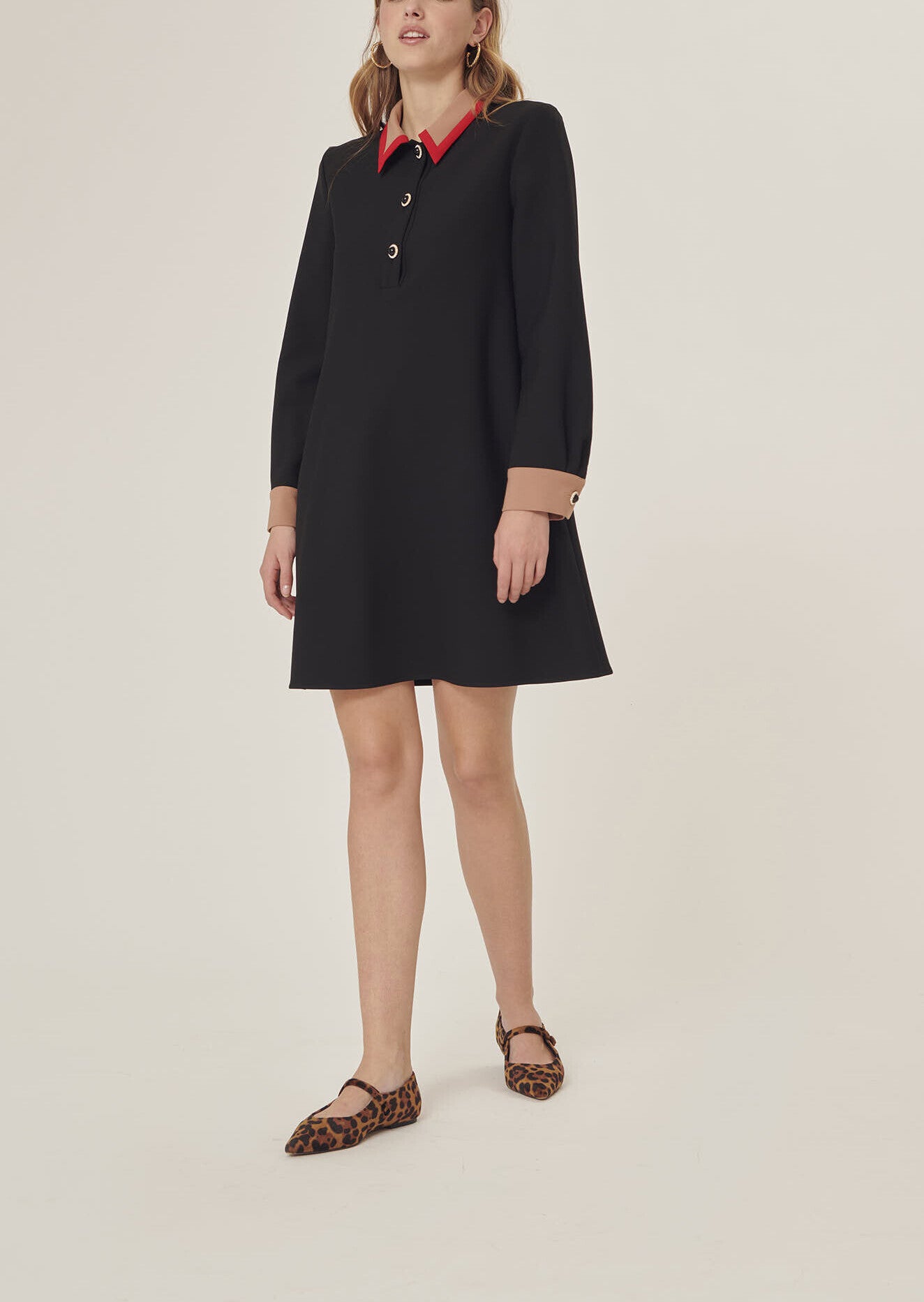 Robe Ramata noire en toile double Faume - seconde main