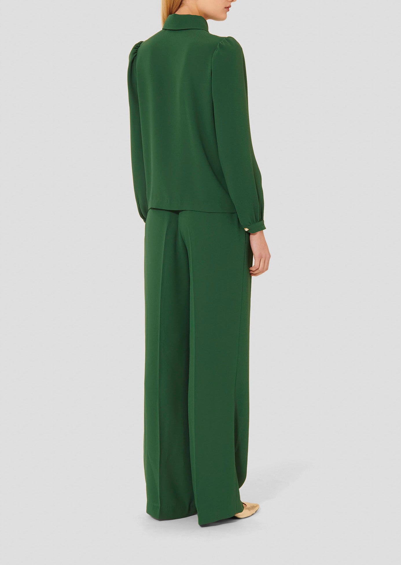 Top vert en crêpe Tonio Faume - seconde main