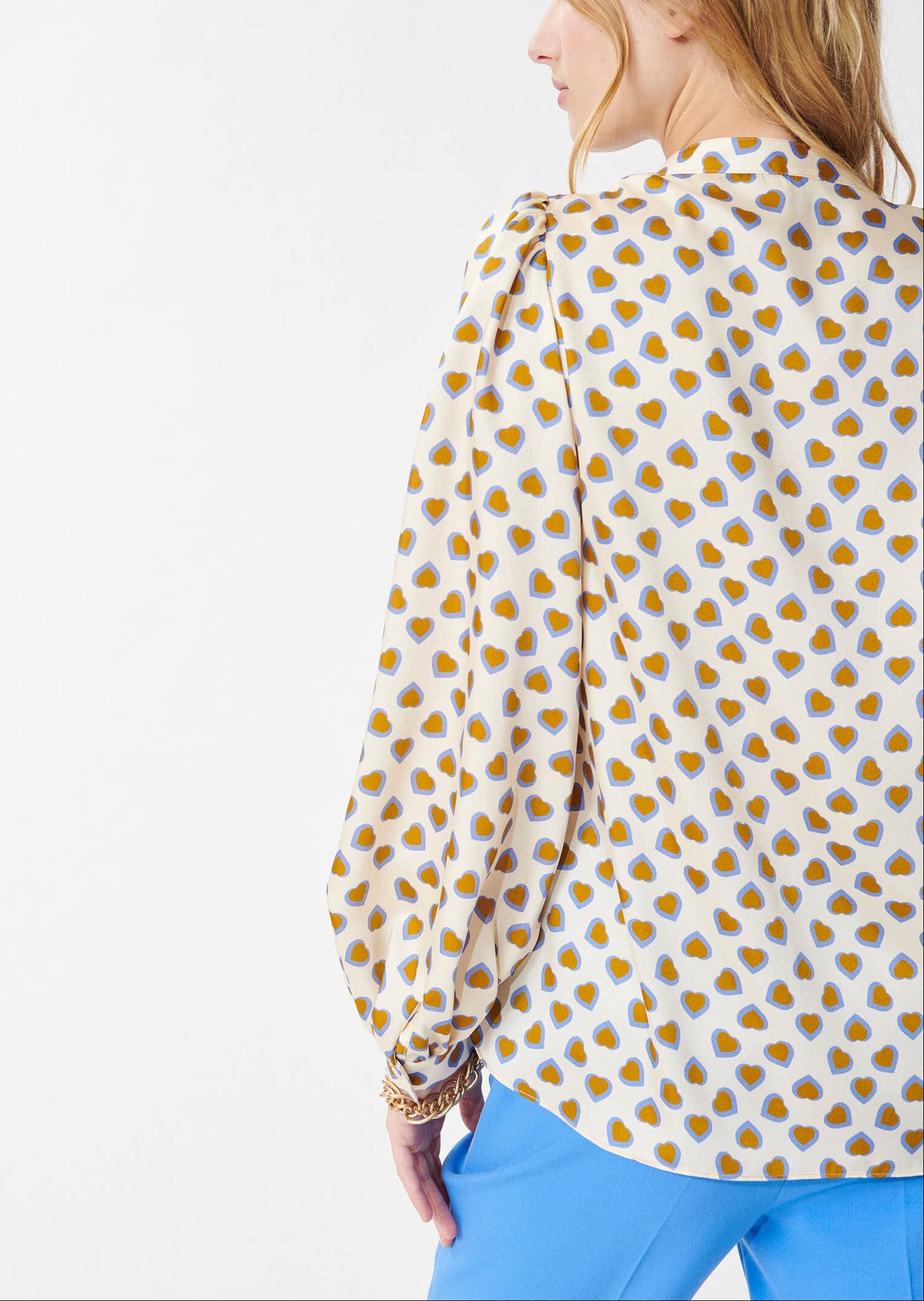 Chemise Claire écrue imprimé coeurs Faume - seconde main