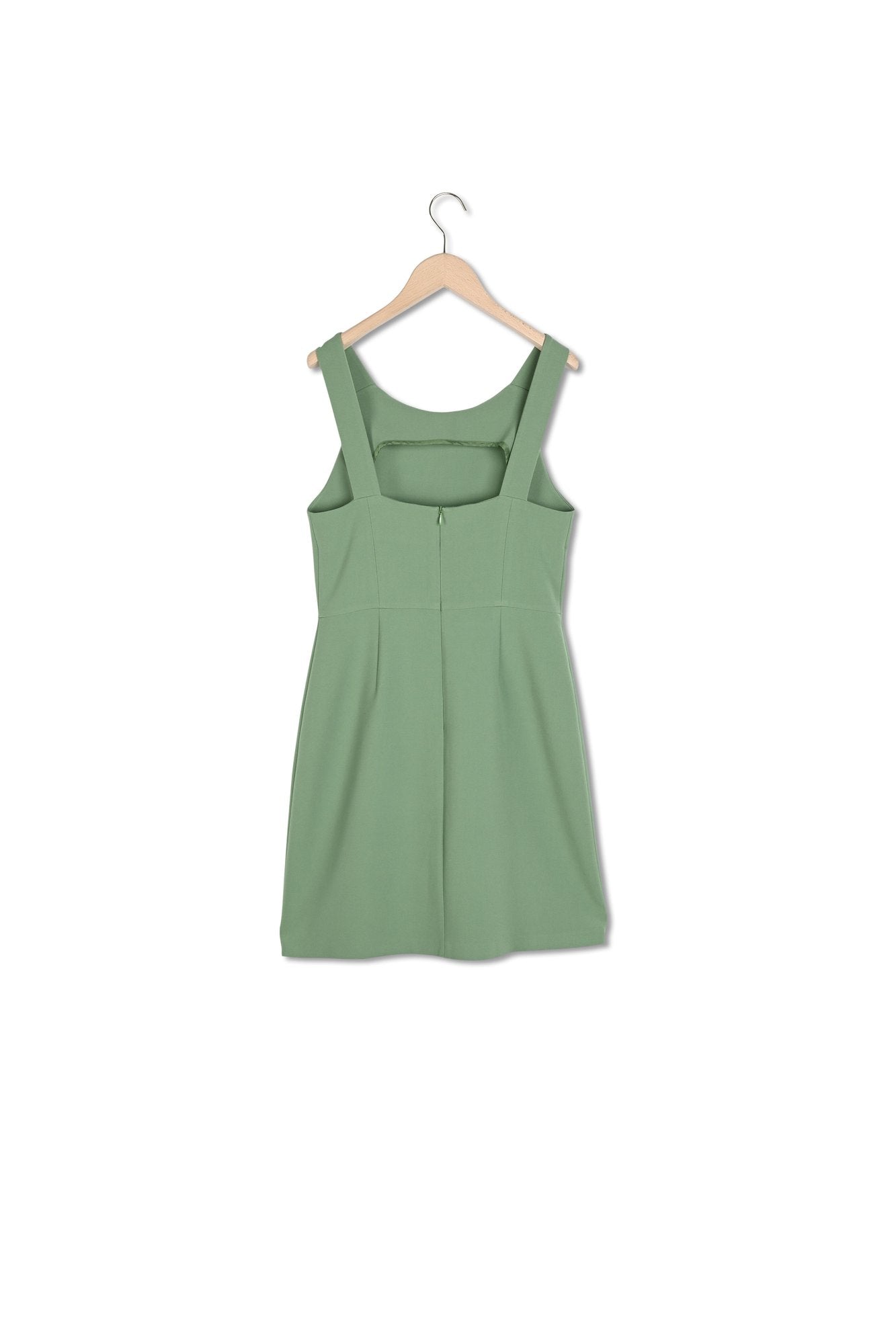 Robe Rebelle vert pale en toile double Faume - seconde main