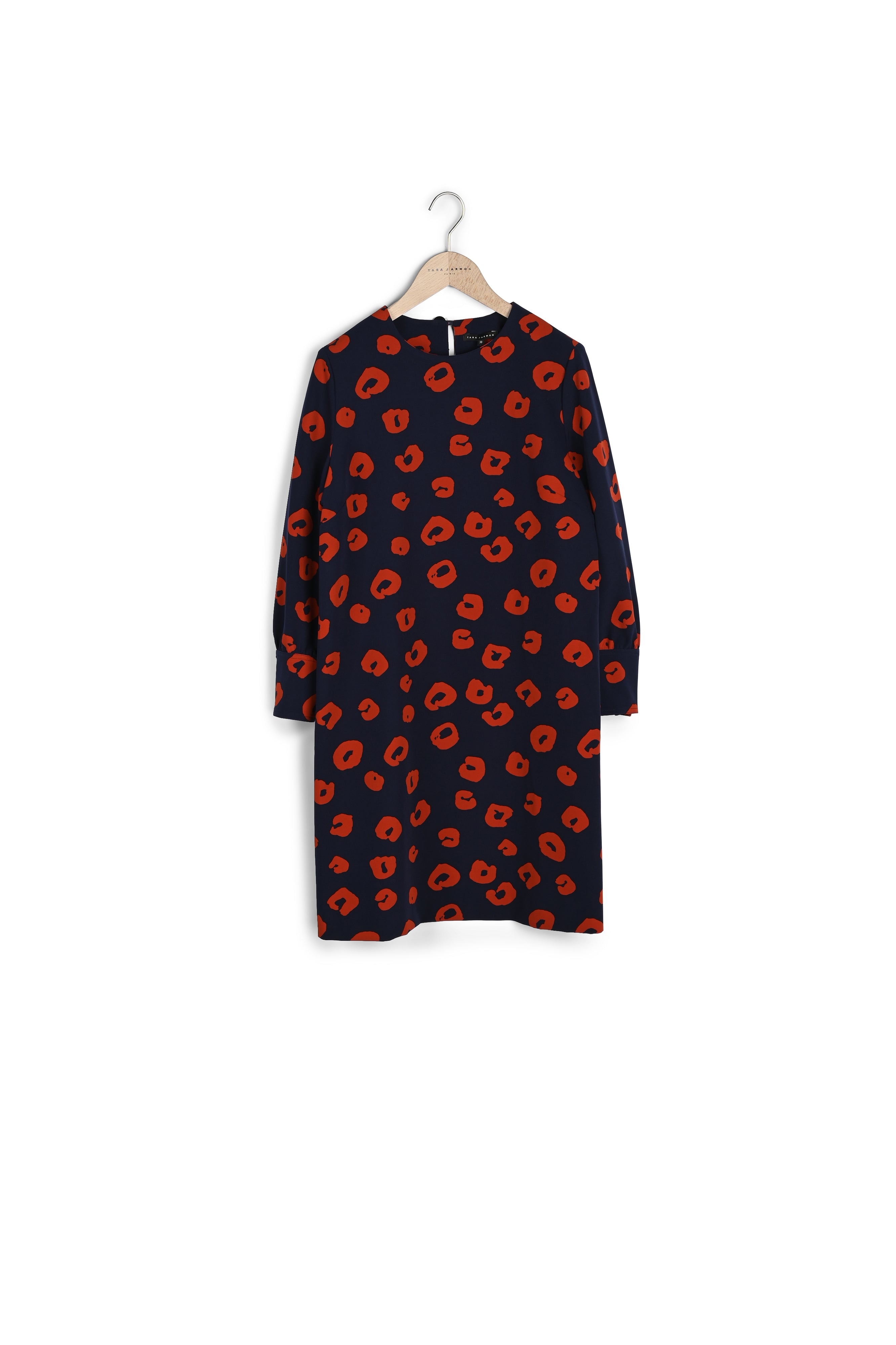 Robe bleu nuit motif rouge Faume - seconde main