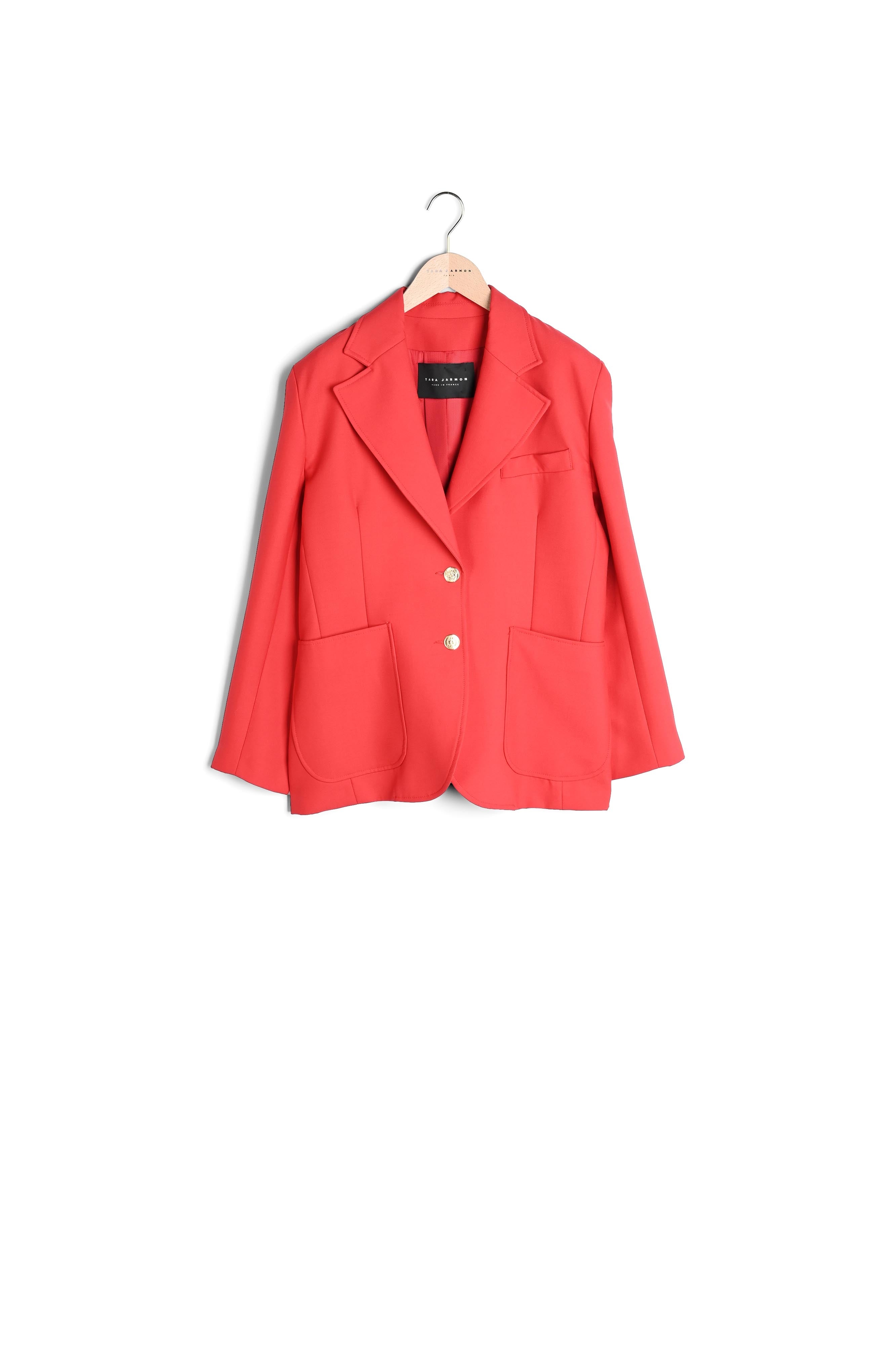 Veste Venus rouge en laine froide Faume - seconde main