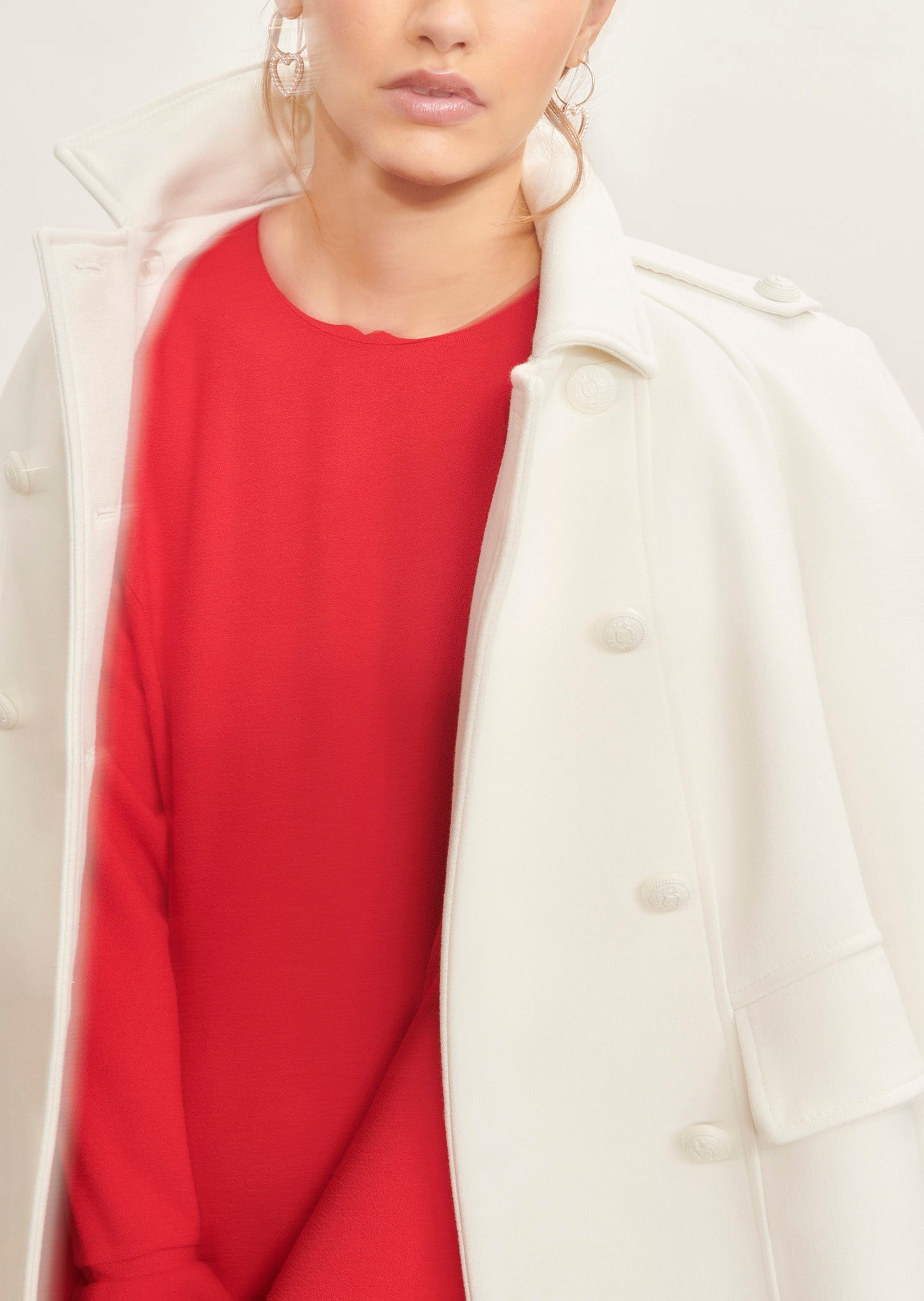 Robe Rael rouge en crêpe Faume - seconde main