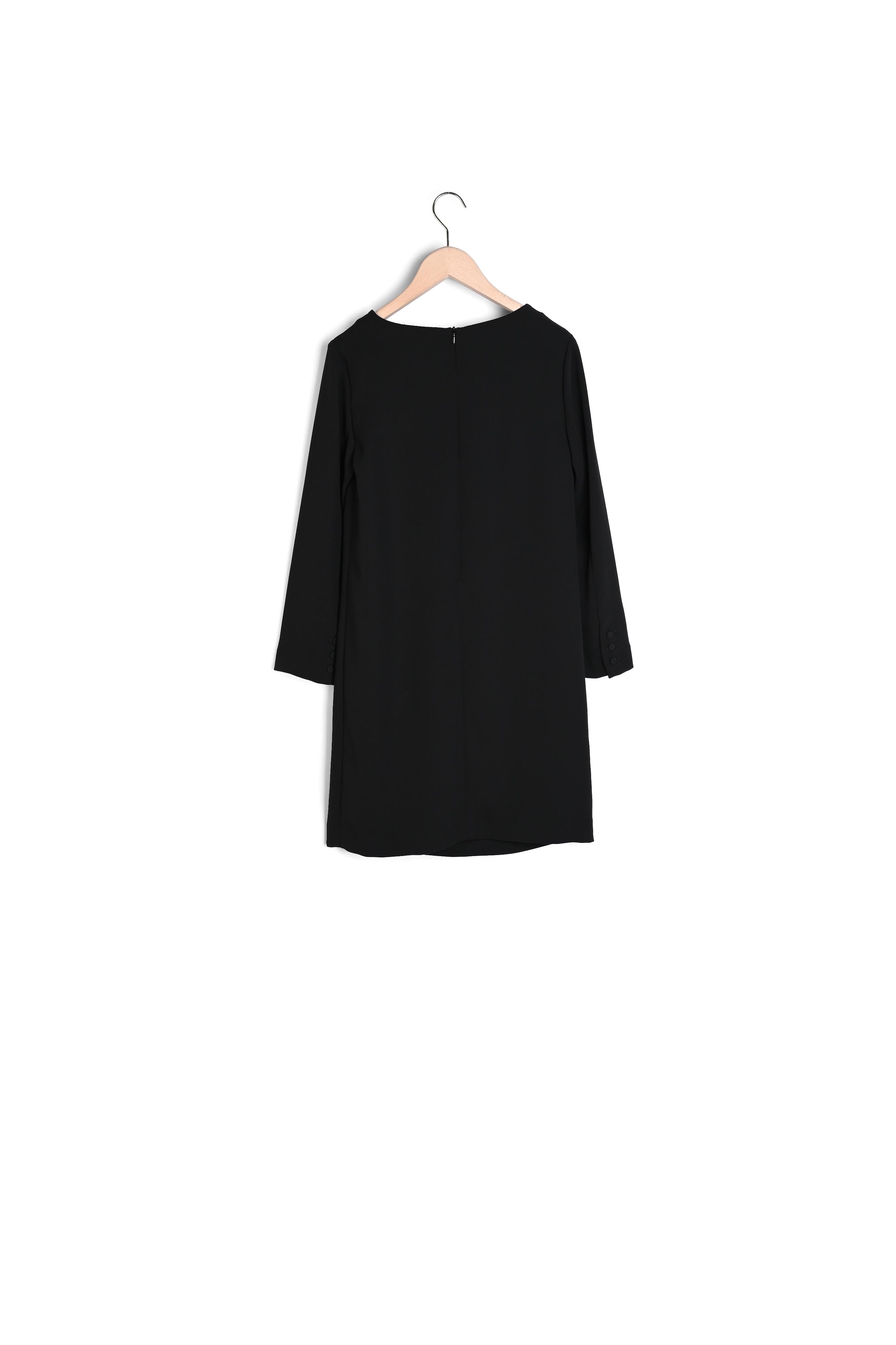 Robe courte Rosalinda noire en crêpe Faume - seconde main