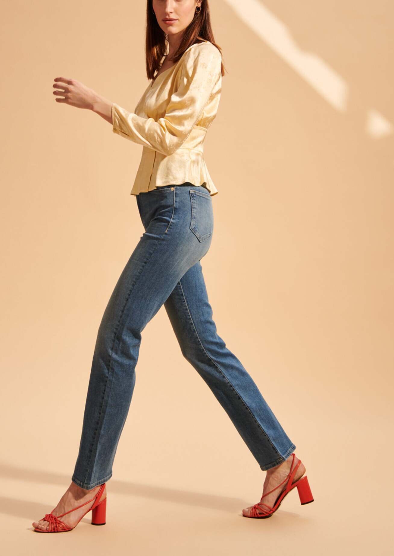 Top Tanais en jacquard fleuri vanille Faume - seconde main