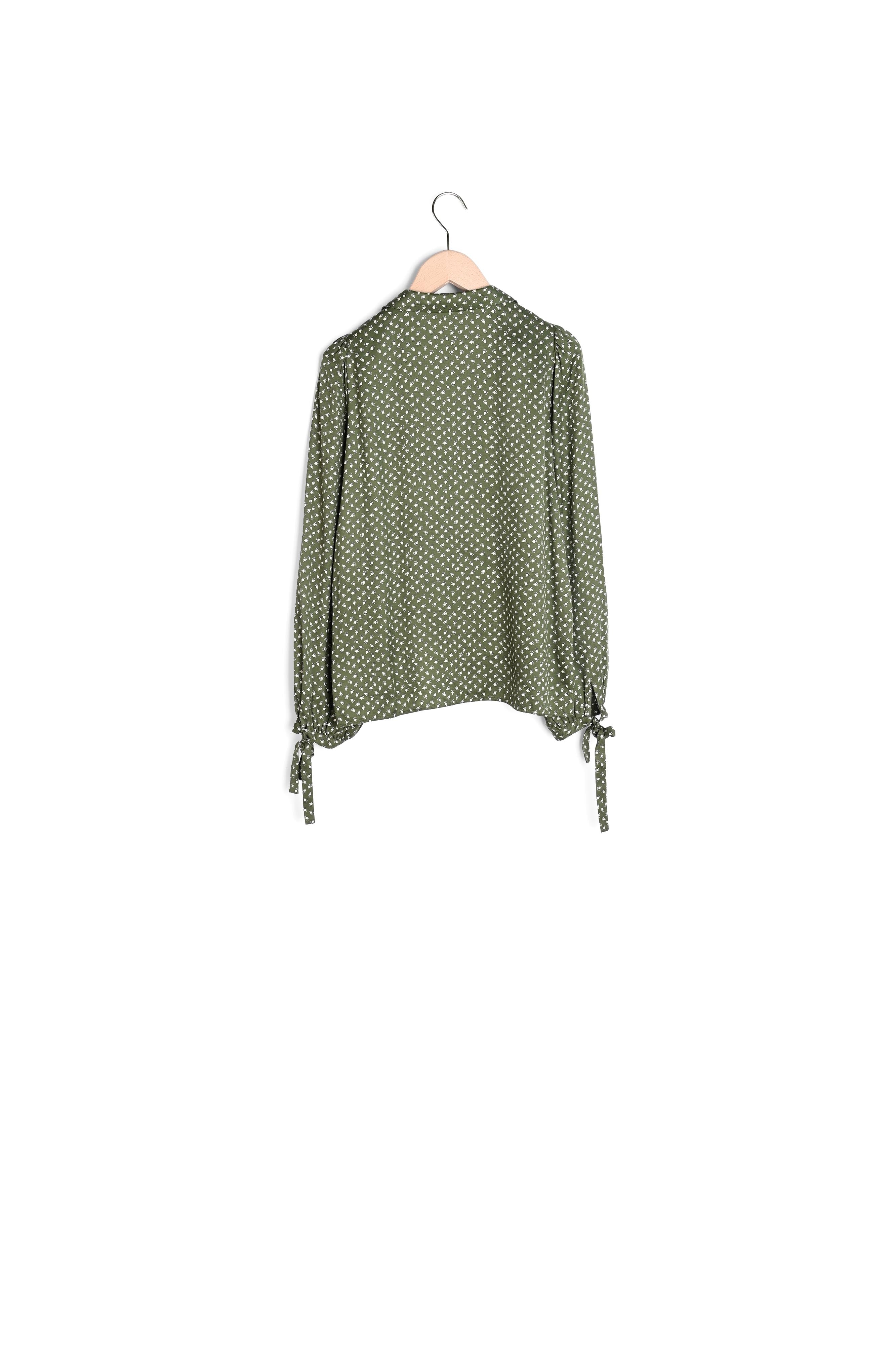 Chemise Claire kaki pins imprimé flowers Faume - seconde main