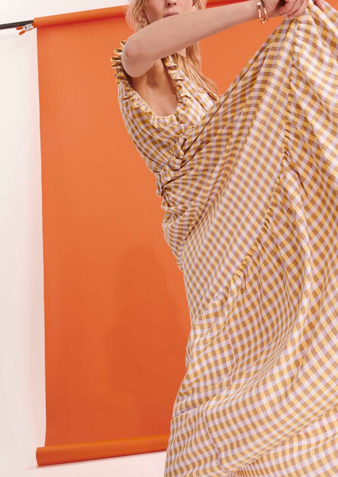 Robe Romi violette en vichy Faume - seconde main