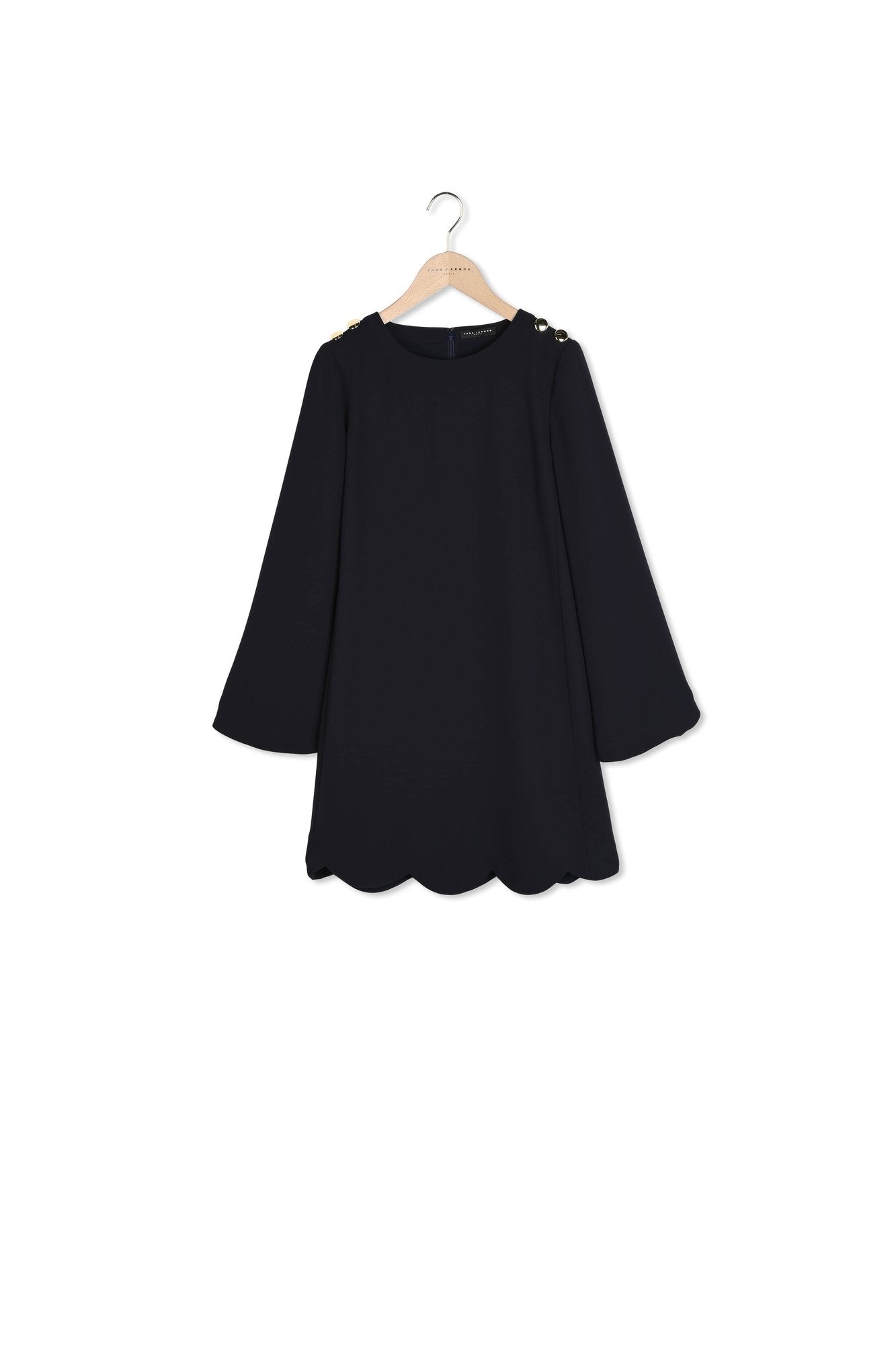 Robe Ruodana bleu nuit en crêpe Faume - seconde main