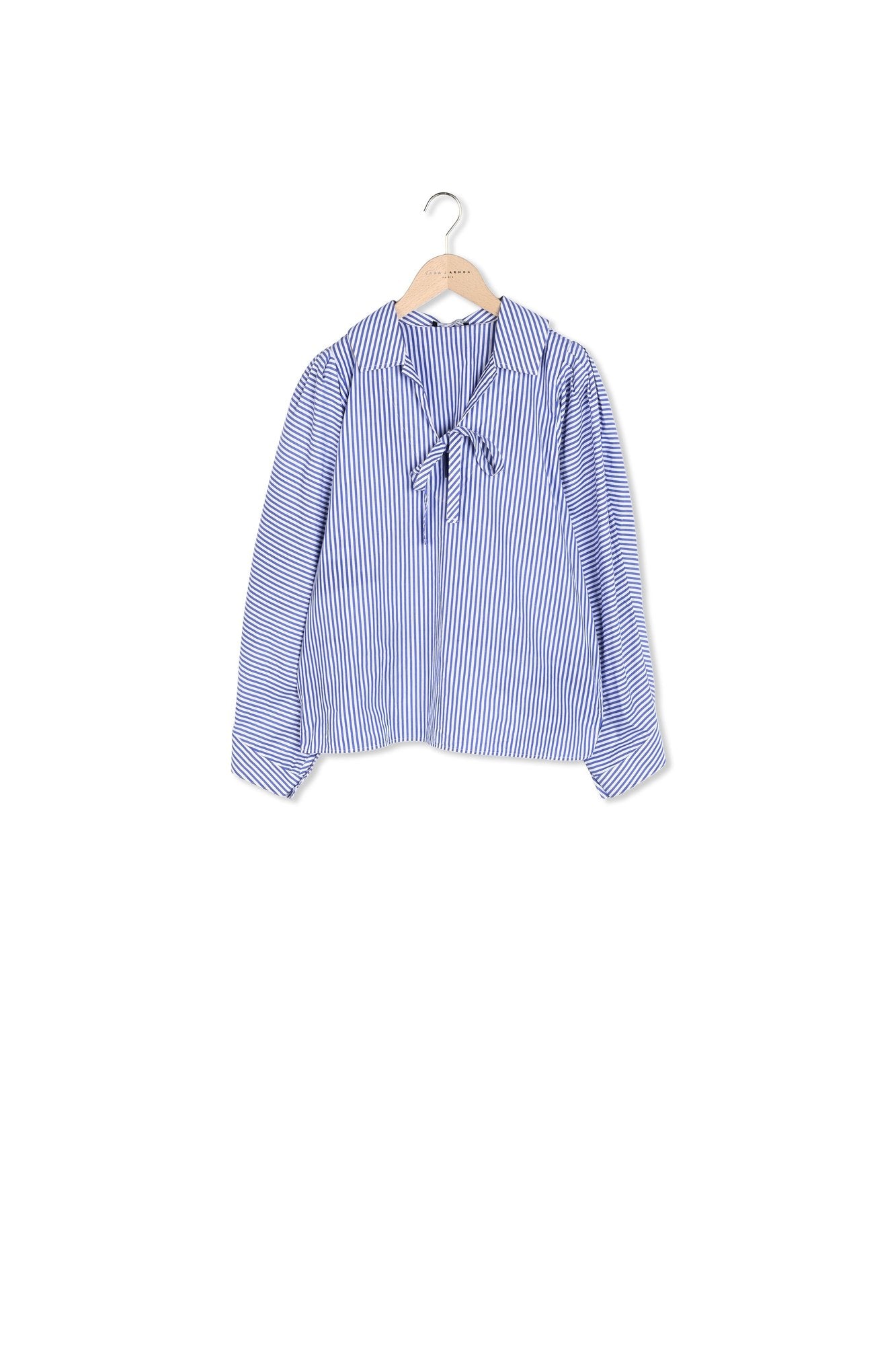 Top Toi bleu en popeline à rayures Faume - seconde main