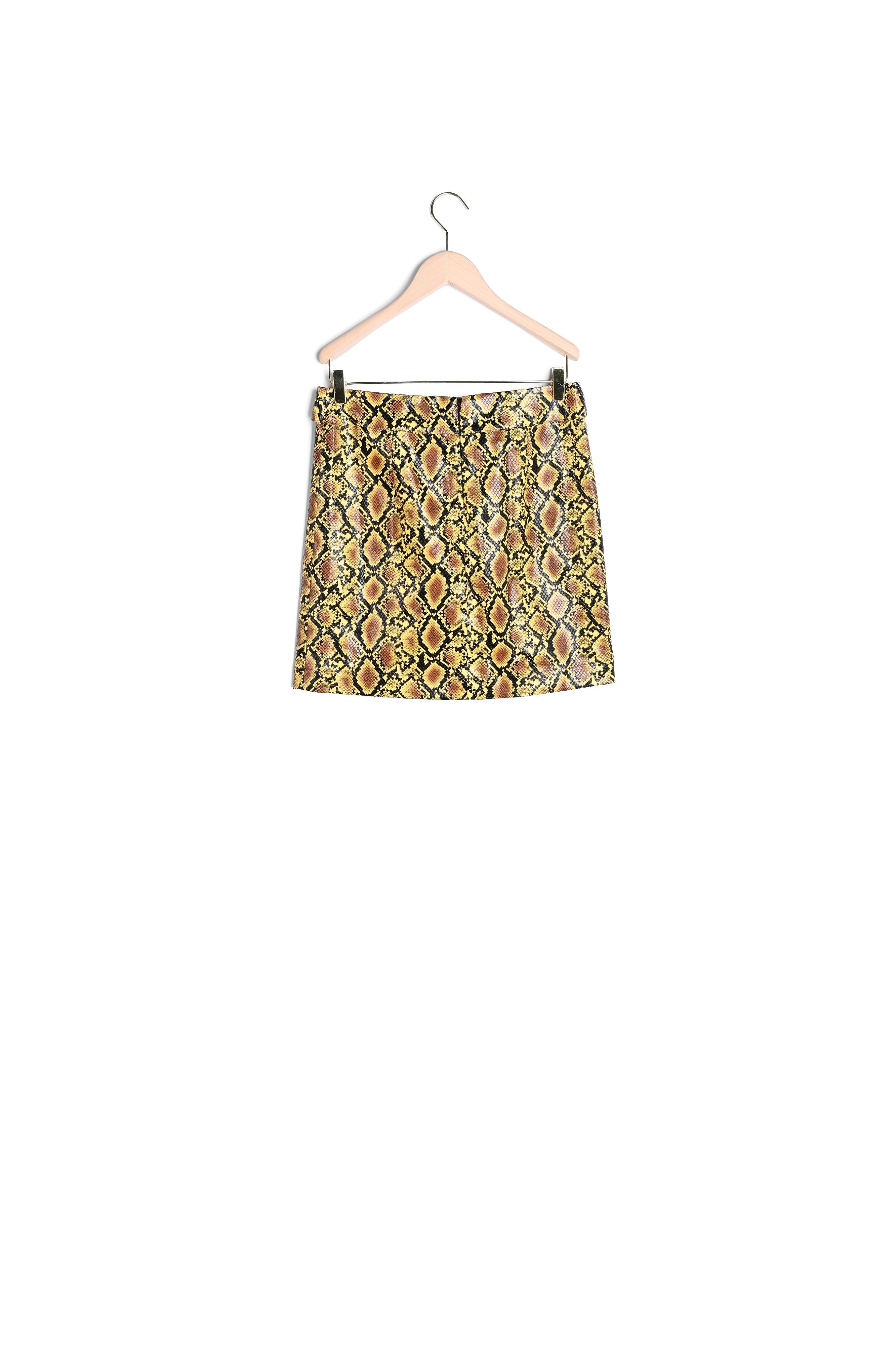 Jupe Jackpot jaune motif python Faume - seconde main