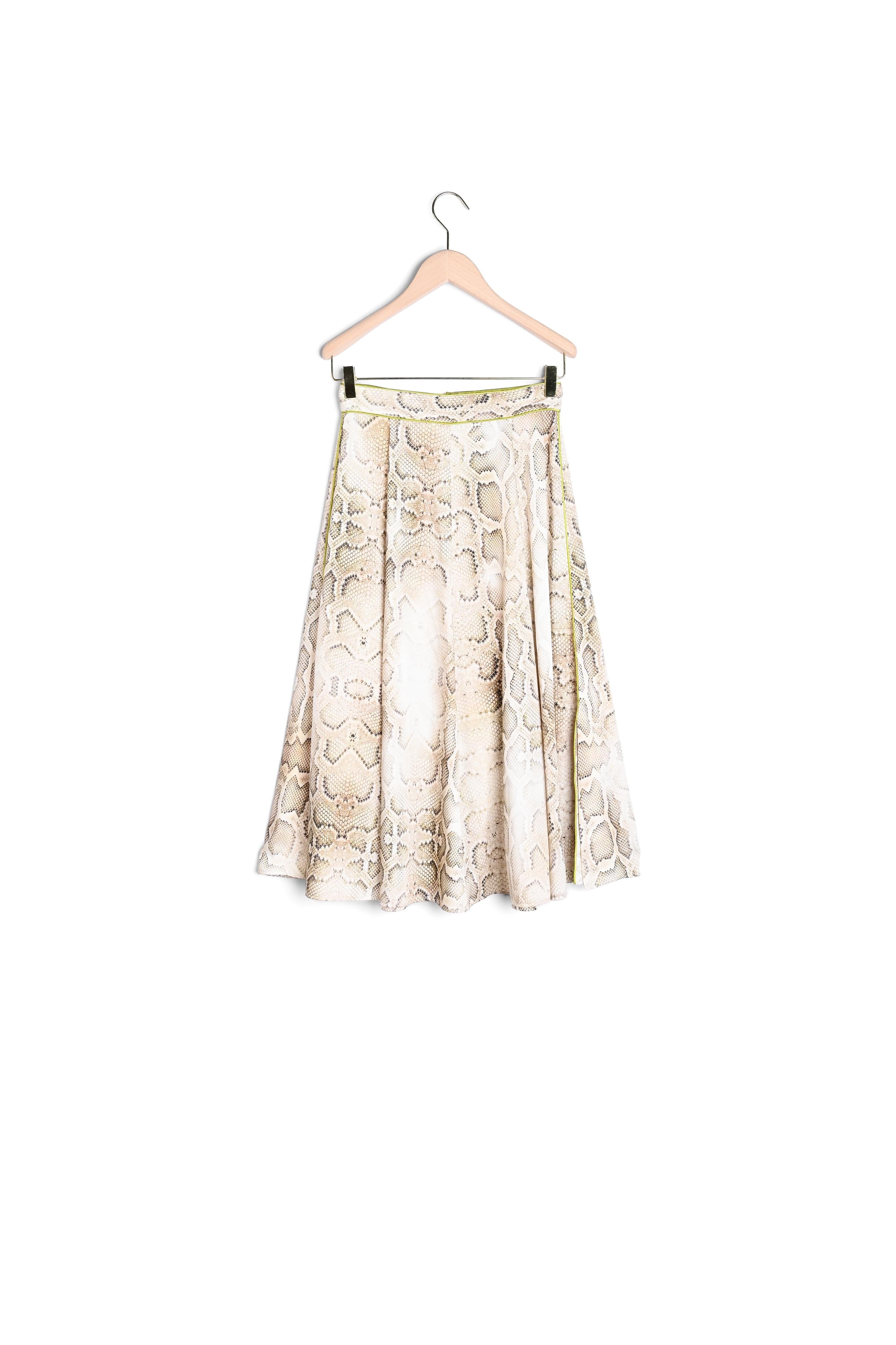 Jupe Jessa écrue imprimé python Faume - seconde main