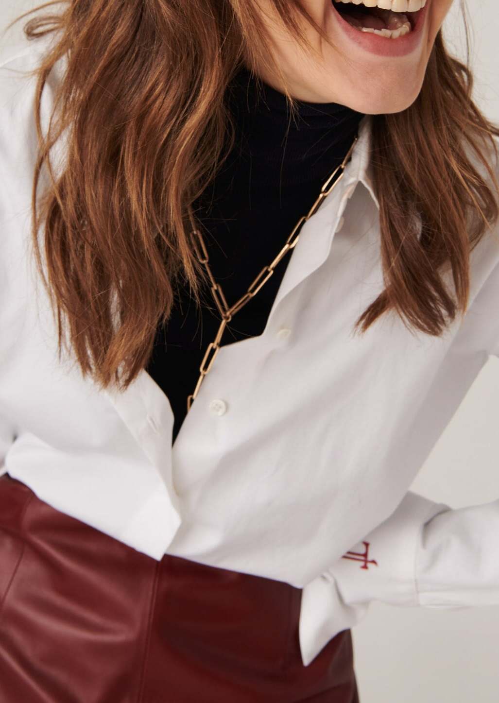 Chemise Taz blanche en popeline de coton Faume - seconde main