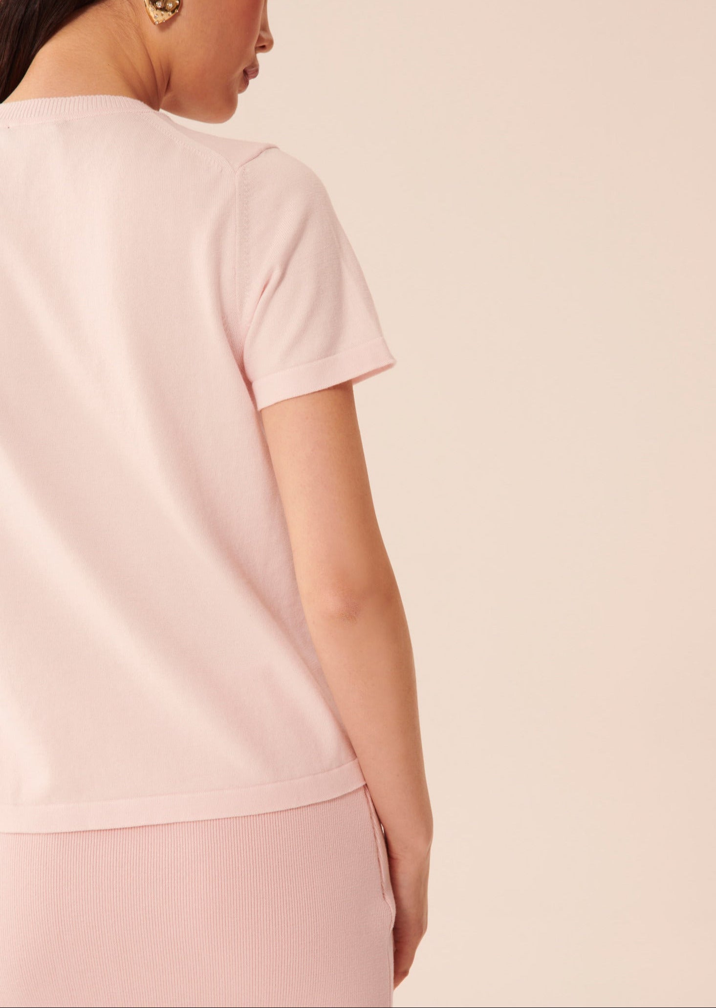 Gilet Georgy rose en coton fin Faume - seconde main