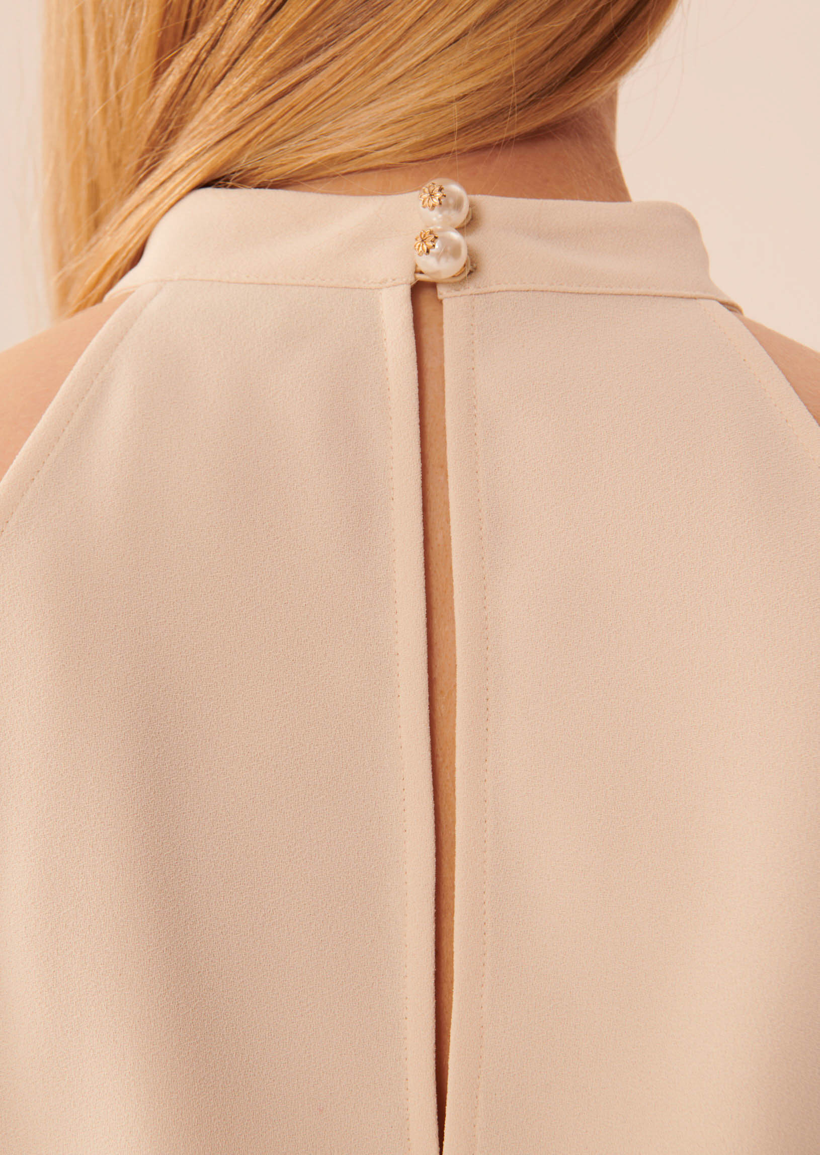 Top Tierri écru en crêpe Faume - seconde main